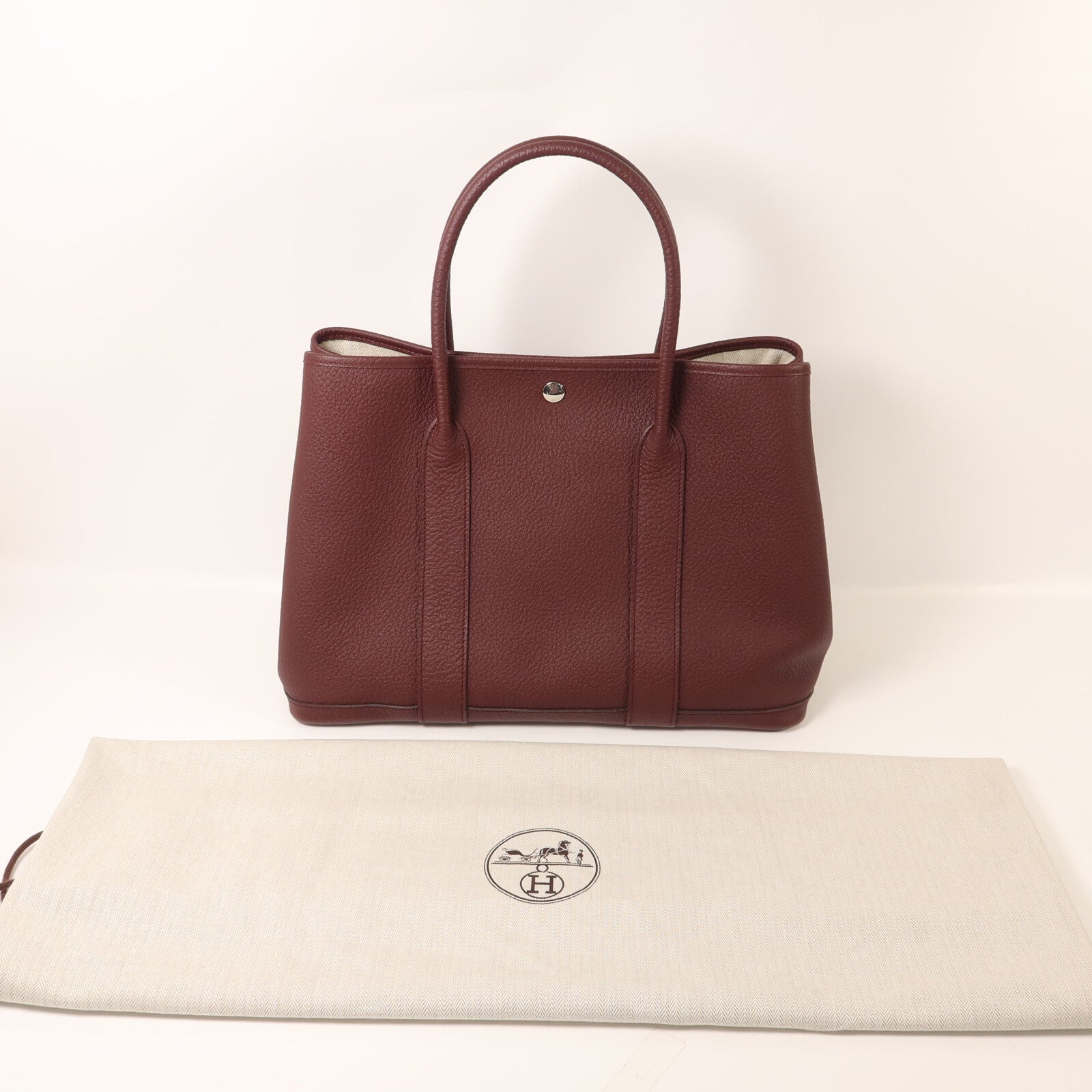 HERMES Negonda皮革Garden Party PM手挽袋Rough H