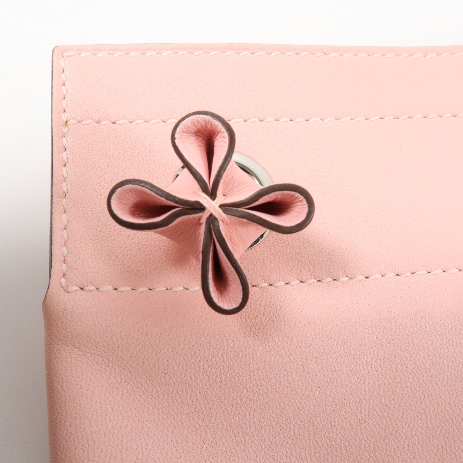 HERMES Swift皮革Aline Mini銀扣肩背袋Rose Sakura