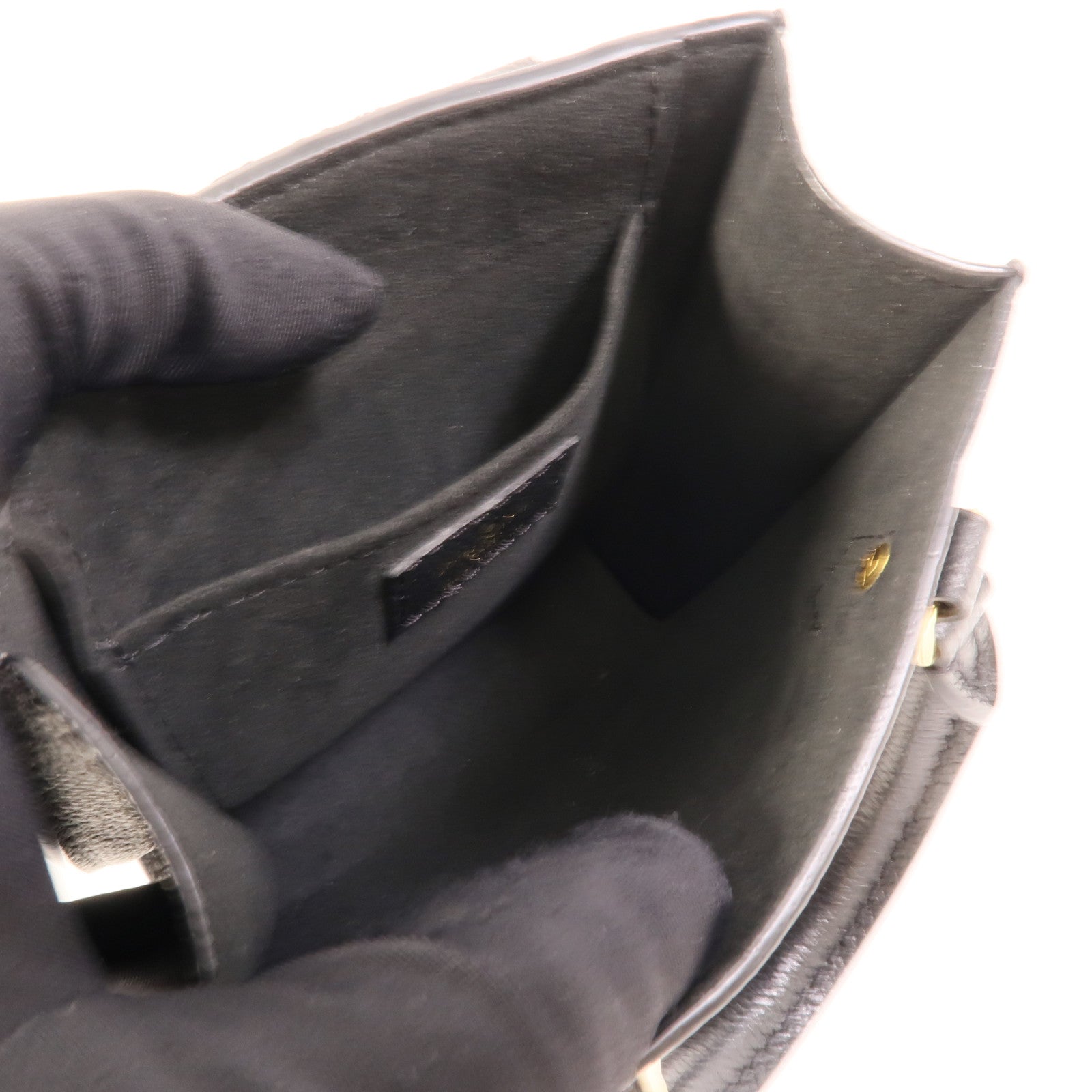 LOUIS VUITTON Monogram Empreinte Petit Sac Plat金扣手挽肩背兩用袋