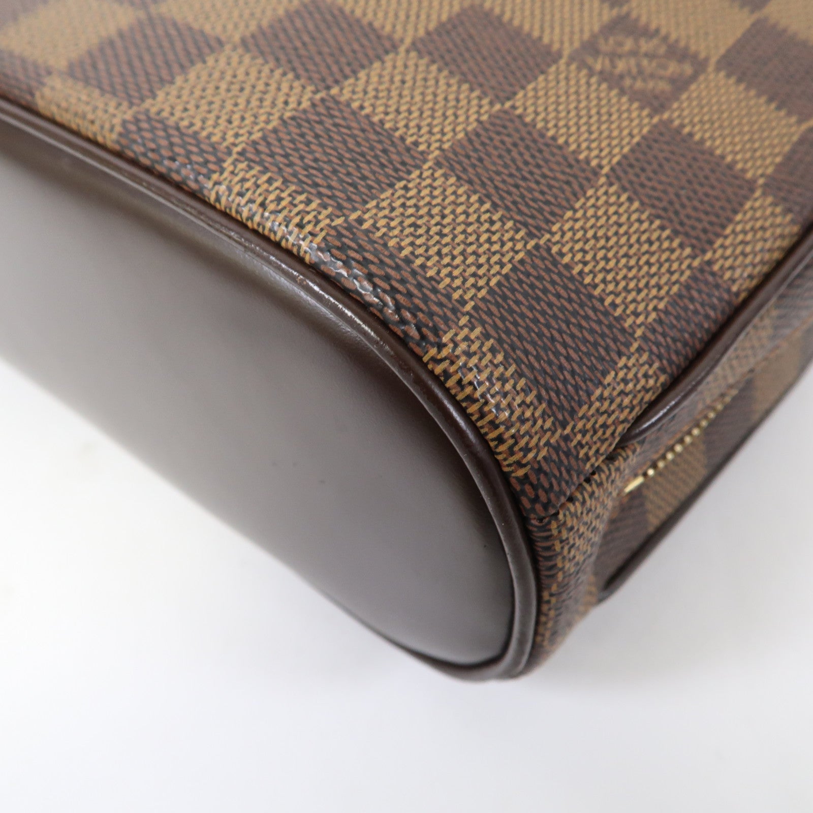 LOUIS VUITTON Damier Sarria Mini金扣手挽袋啡色