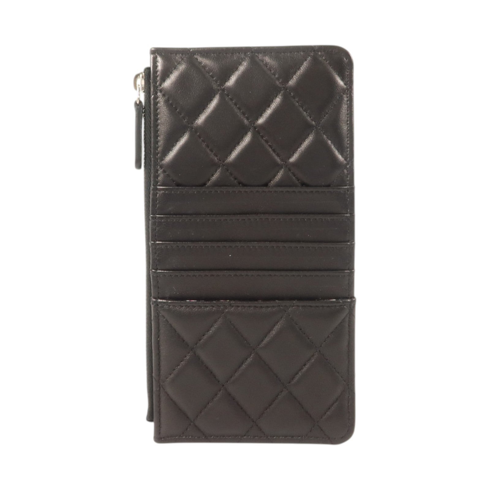 CHANEL 羊皮皮革Classic Long Zipped Wallet銀扣長錢包