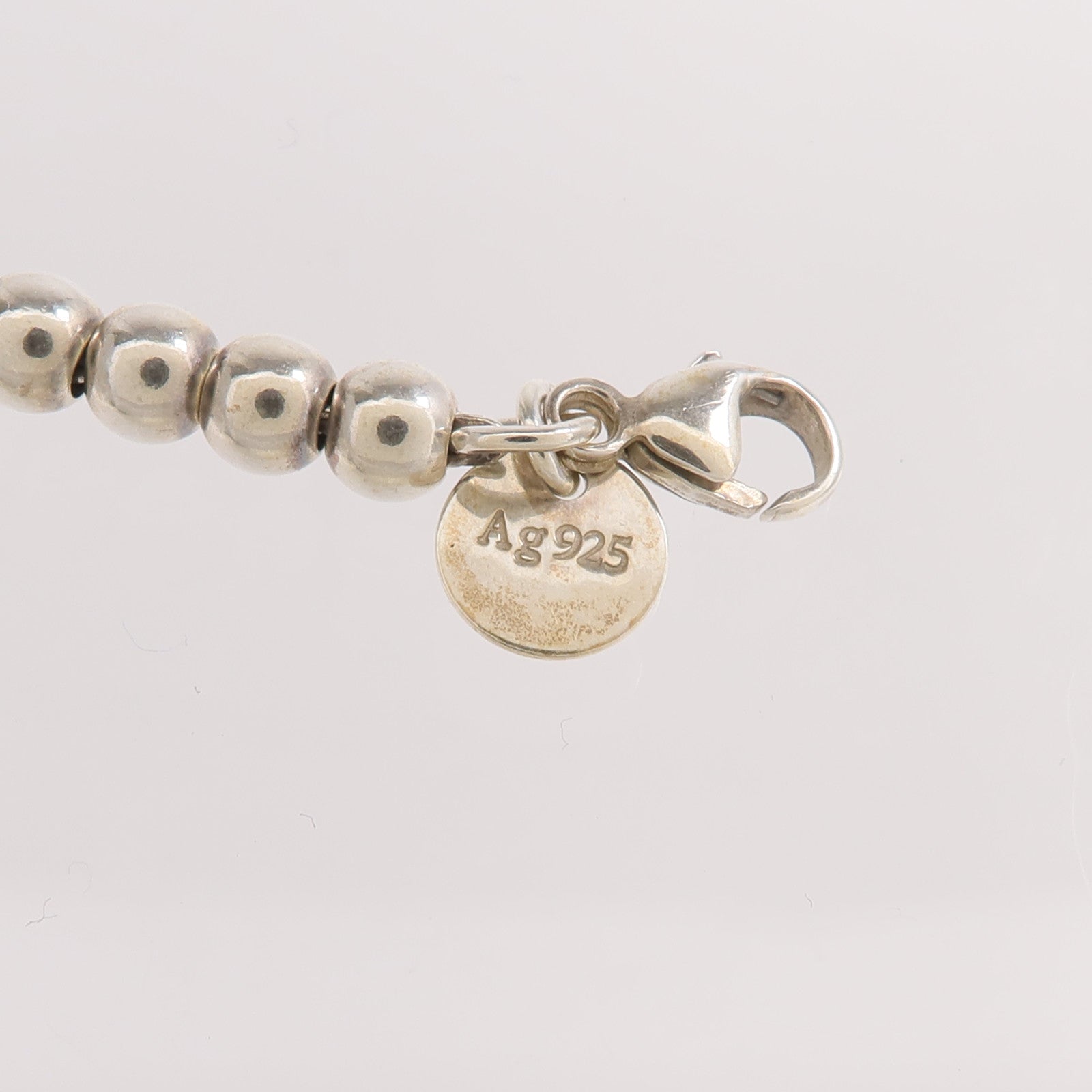 TIFFANY＆CO 925純銀Heart Tag Bead手鏈