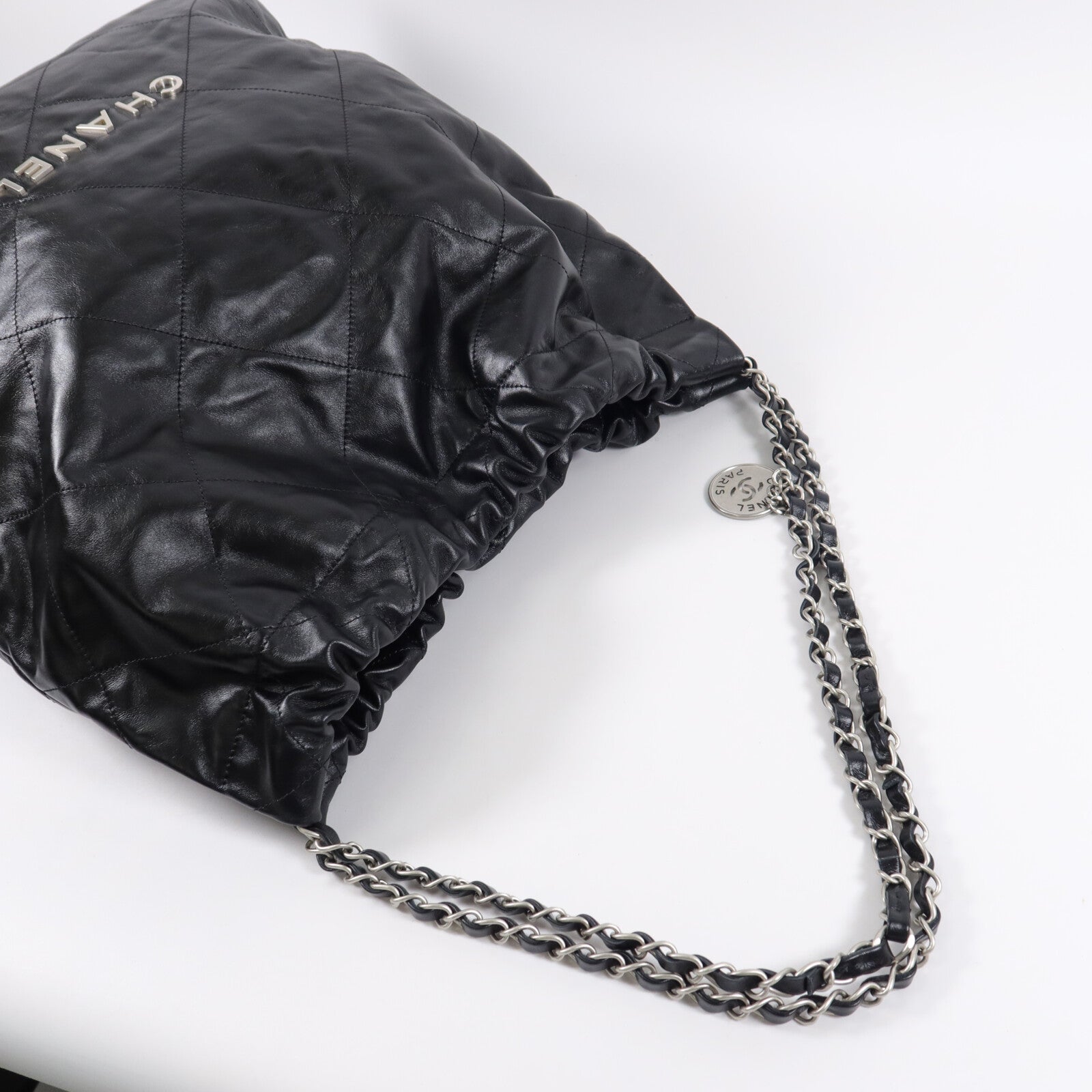CHANEL 牛皮皮革C22 Large鏈帶肩背袋