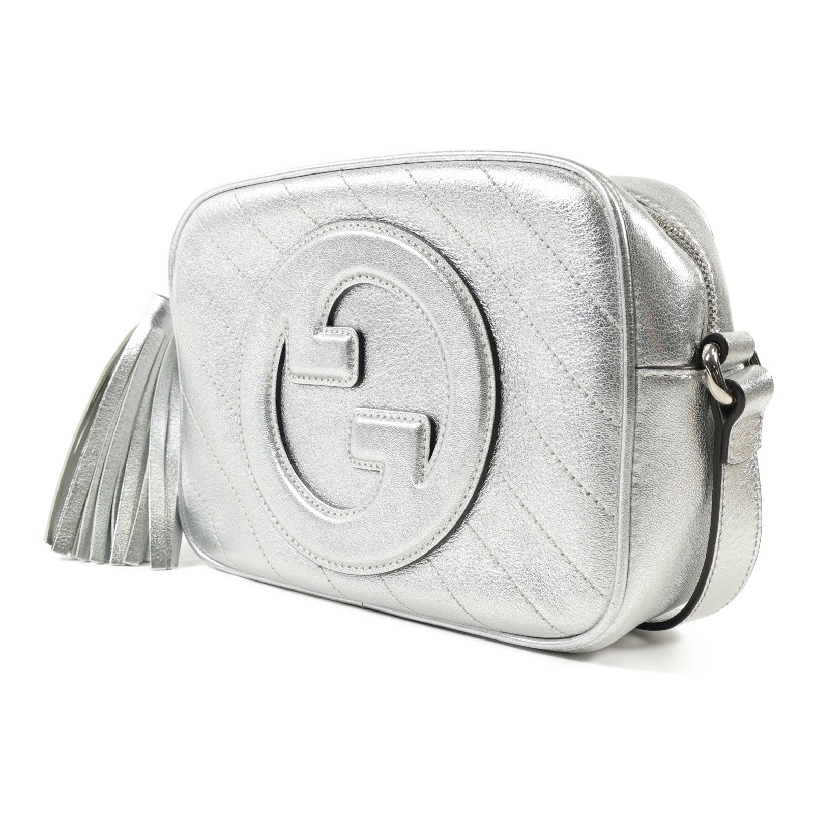 GUCCI 牛皮皮革Shoulder Bag銀扣肩背袋