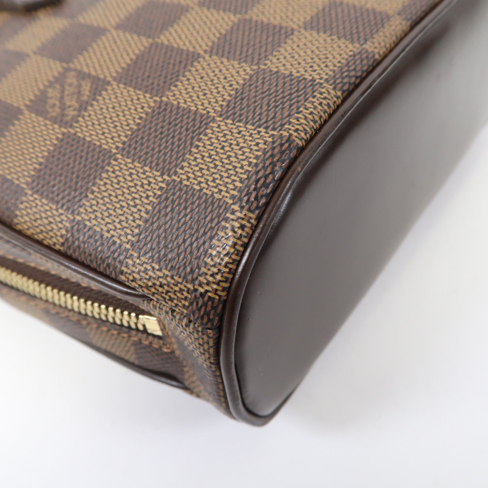 LOUIS VUITTON Damier Sarria Mini金扣手挽袋啡色