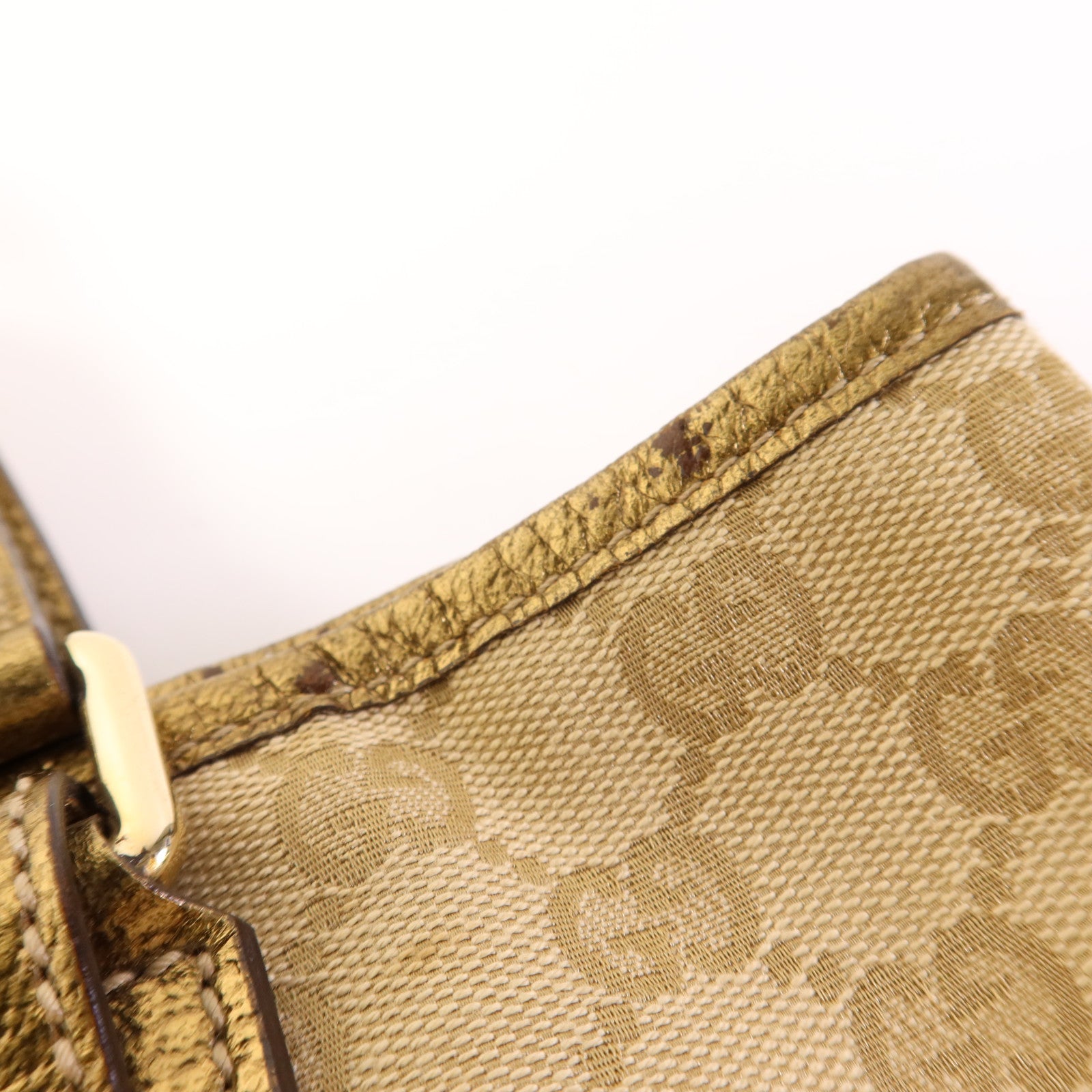 GUCCI 帆布Hand Bag金扣手挽袋