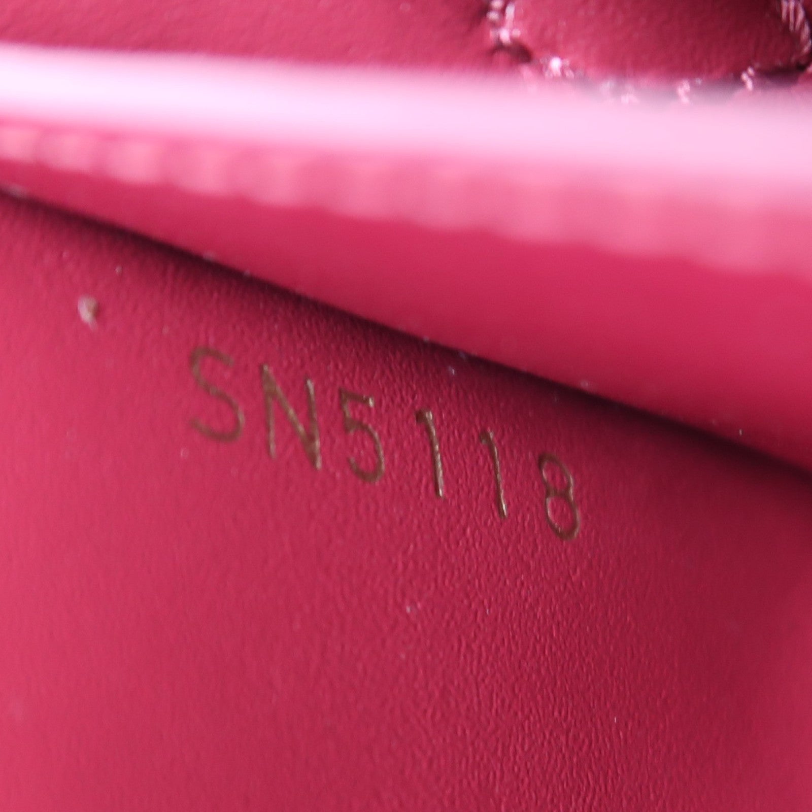 LOUIS VUITTON Monogram Portefeuille Flore金扣鏈帶肩背袋棕色/紅色