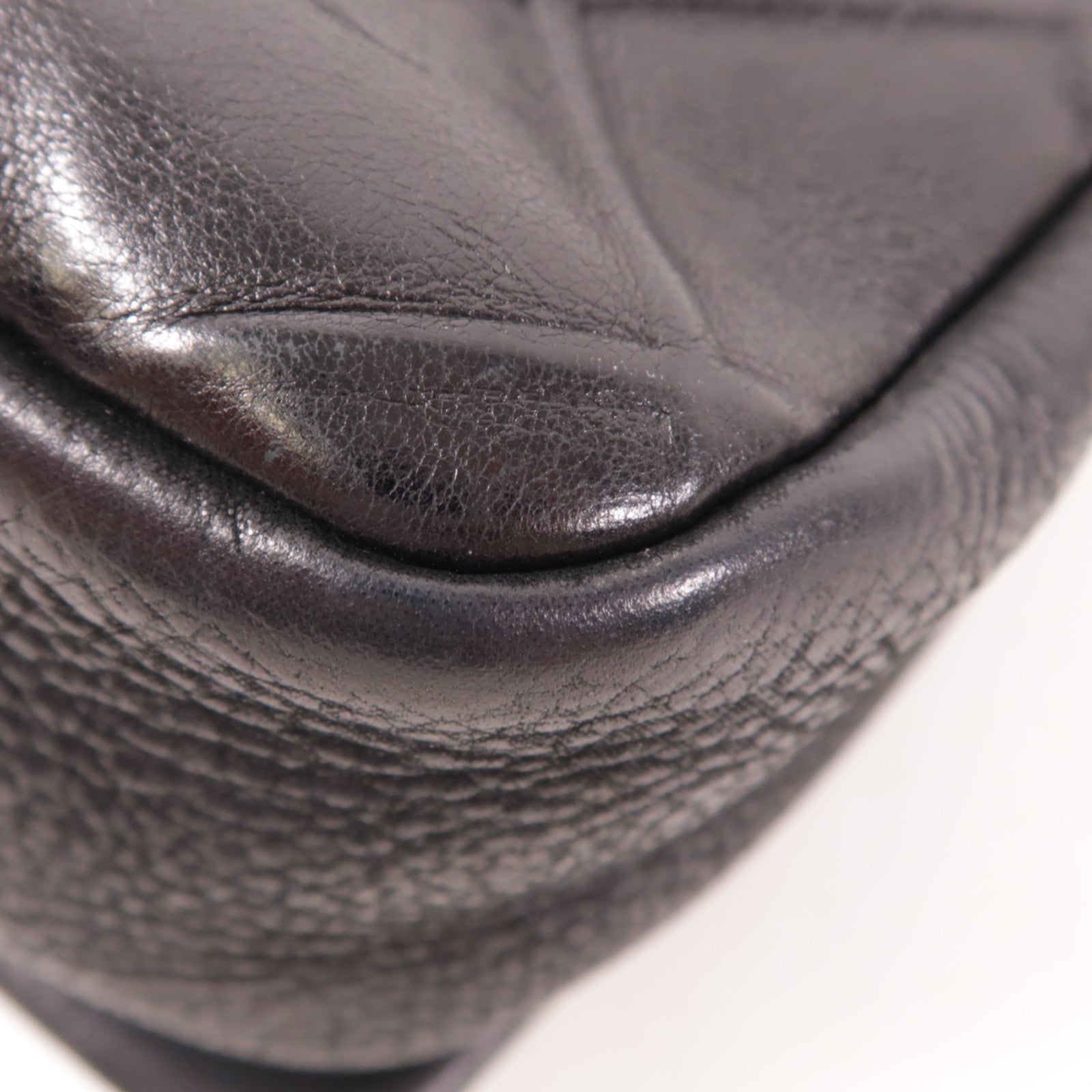 CHANEL 牛皮皮革Chain Shoulder銀扣鏈帶肩背袋