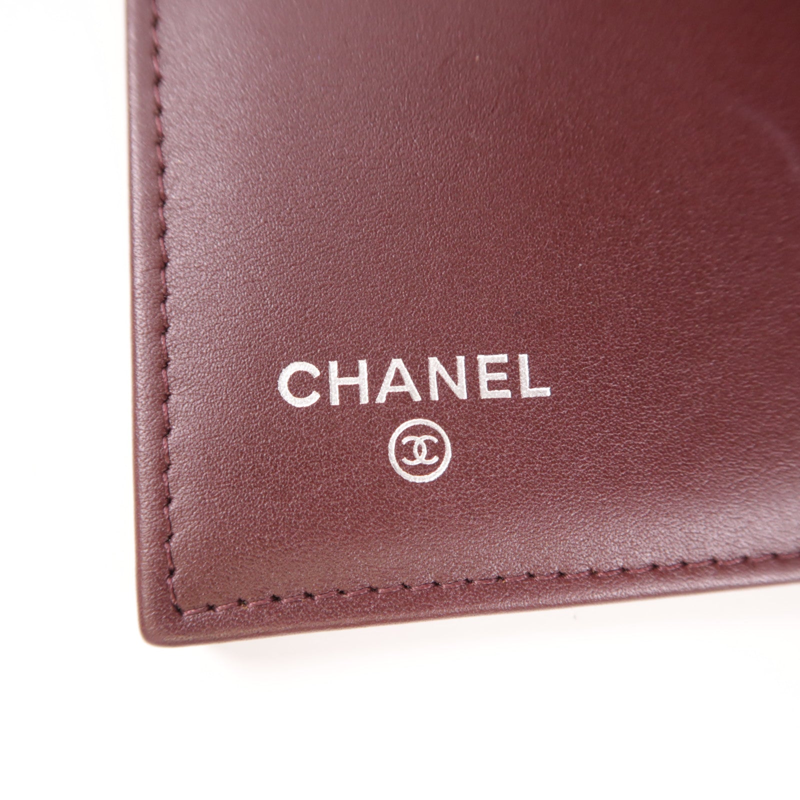 CHANEL 牛皮皮革Long Wallet銀扣長錢包