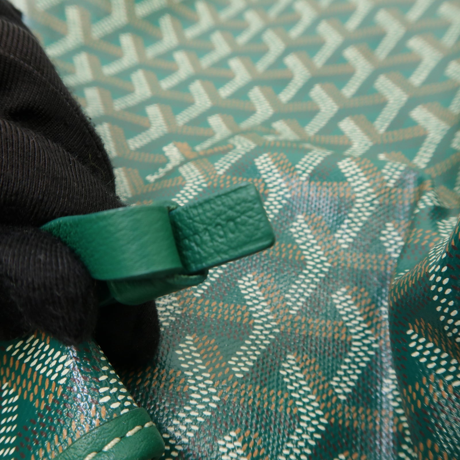 GOYARD 塗層帆布Saint Louis肩背袋綠色