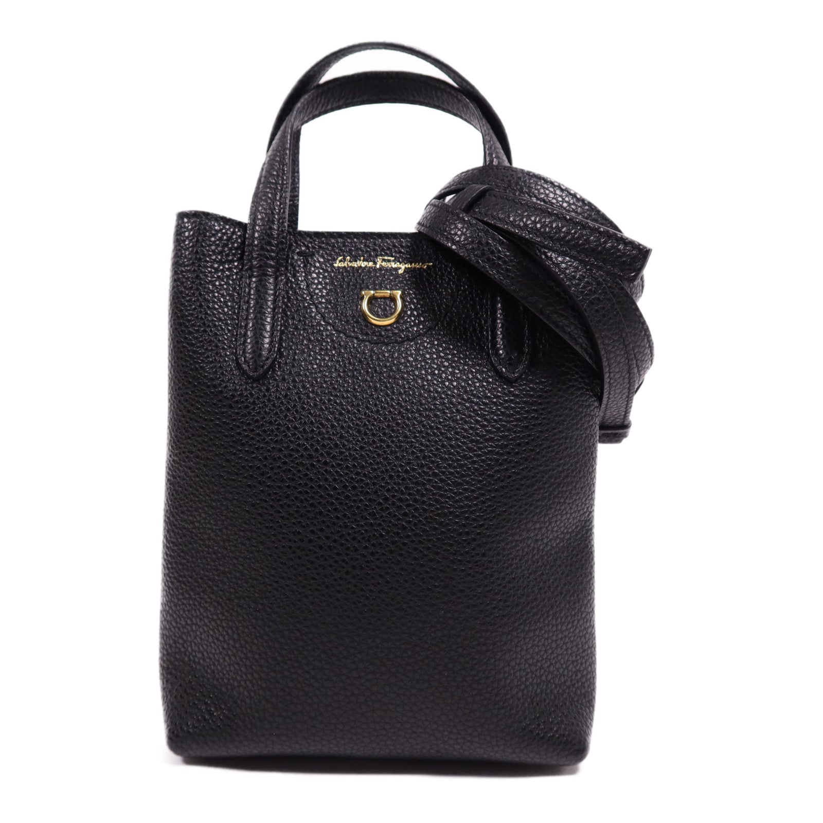 Salvatore Ferragamo 牛皮皮革2 Way Shoulder Bag金扣肩背袋
