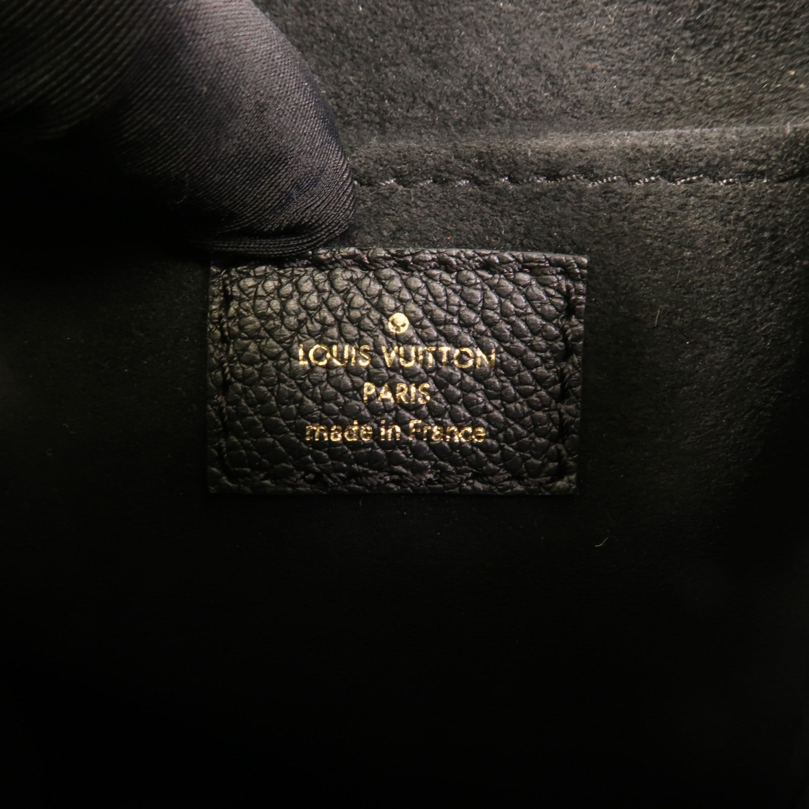 LOUIS VUITTON Monogram Empreinte Petit Sac Plat金扣手挽肩背兩用袋