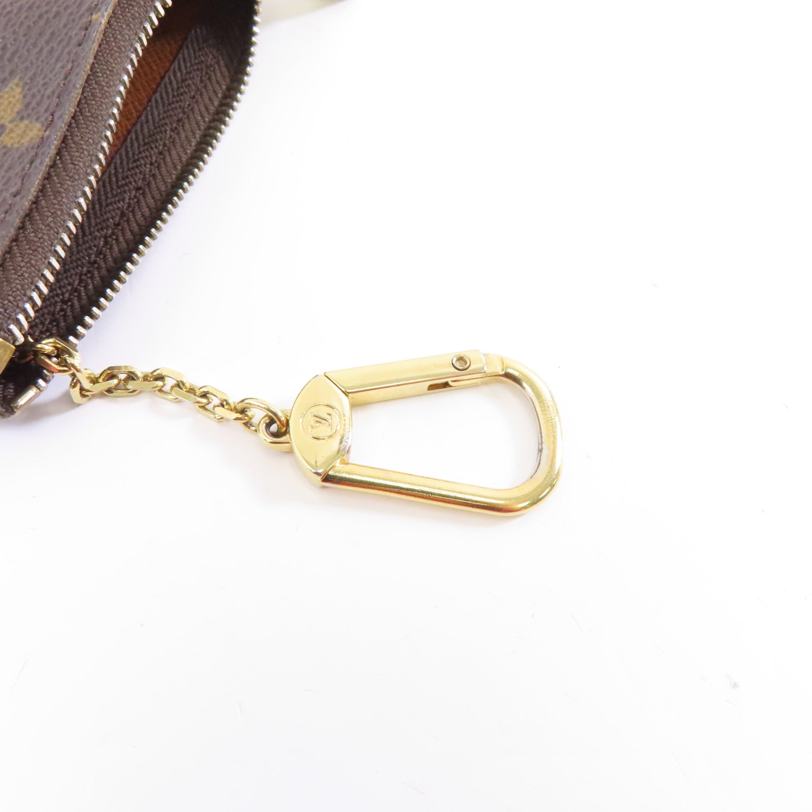 LOUIS VUITTON Monogram Coins Case金扣零錢包棕色