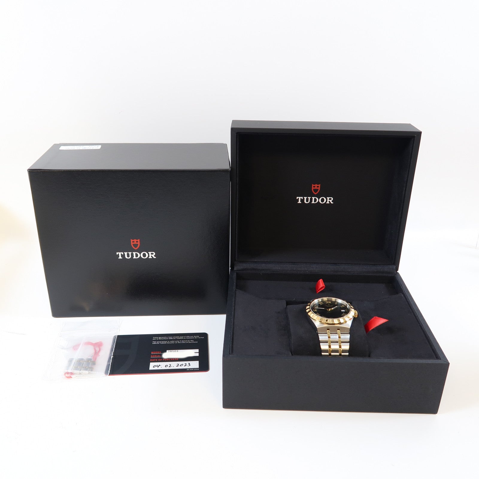 TUDOR Royal 38mm 18K黃金/不鏽鋼手錶自動機芯黑色