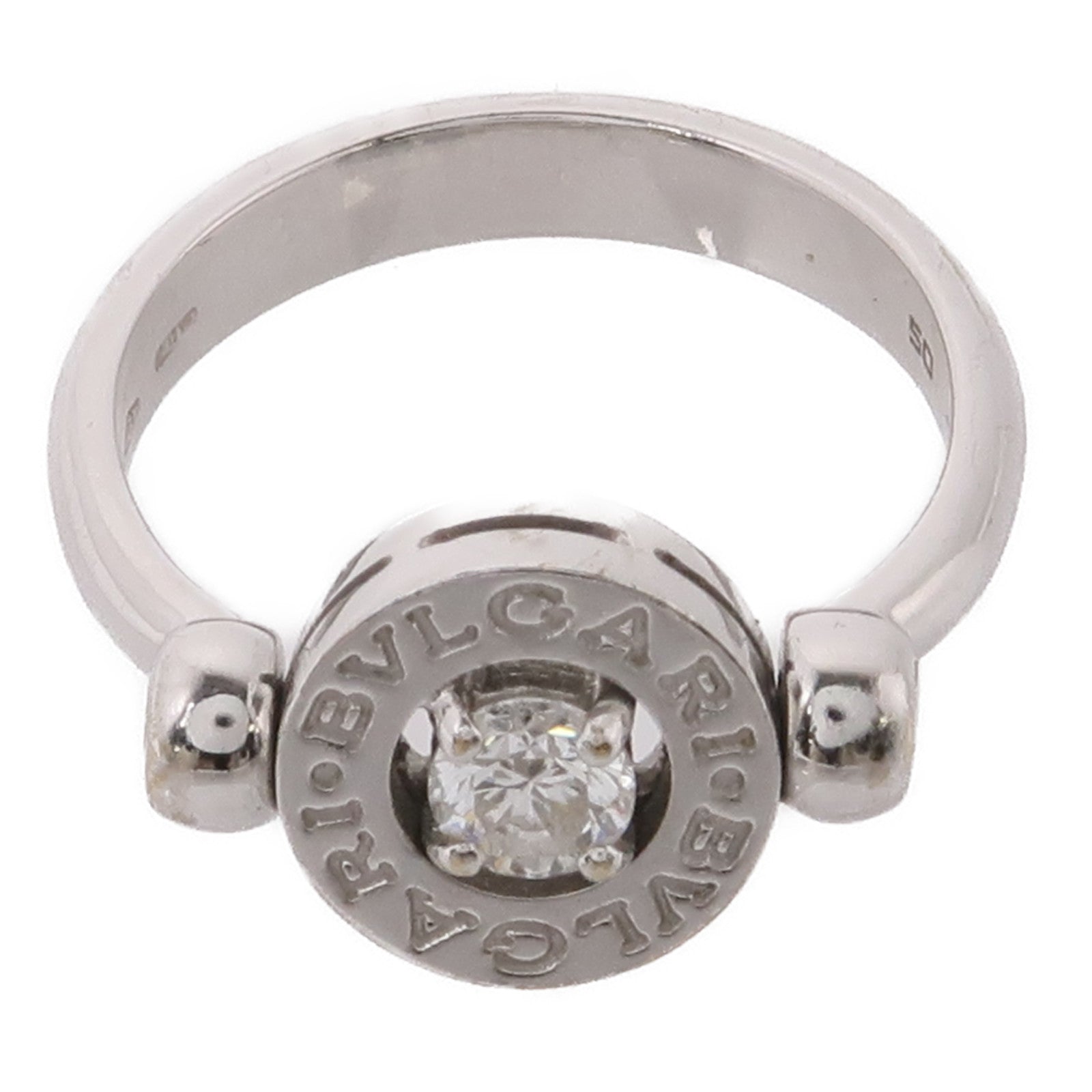 BVLGARI 18K白金Bvlgari Bvlgari Ring鑽石戒指US#5.5