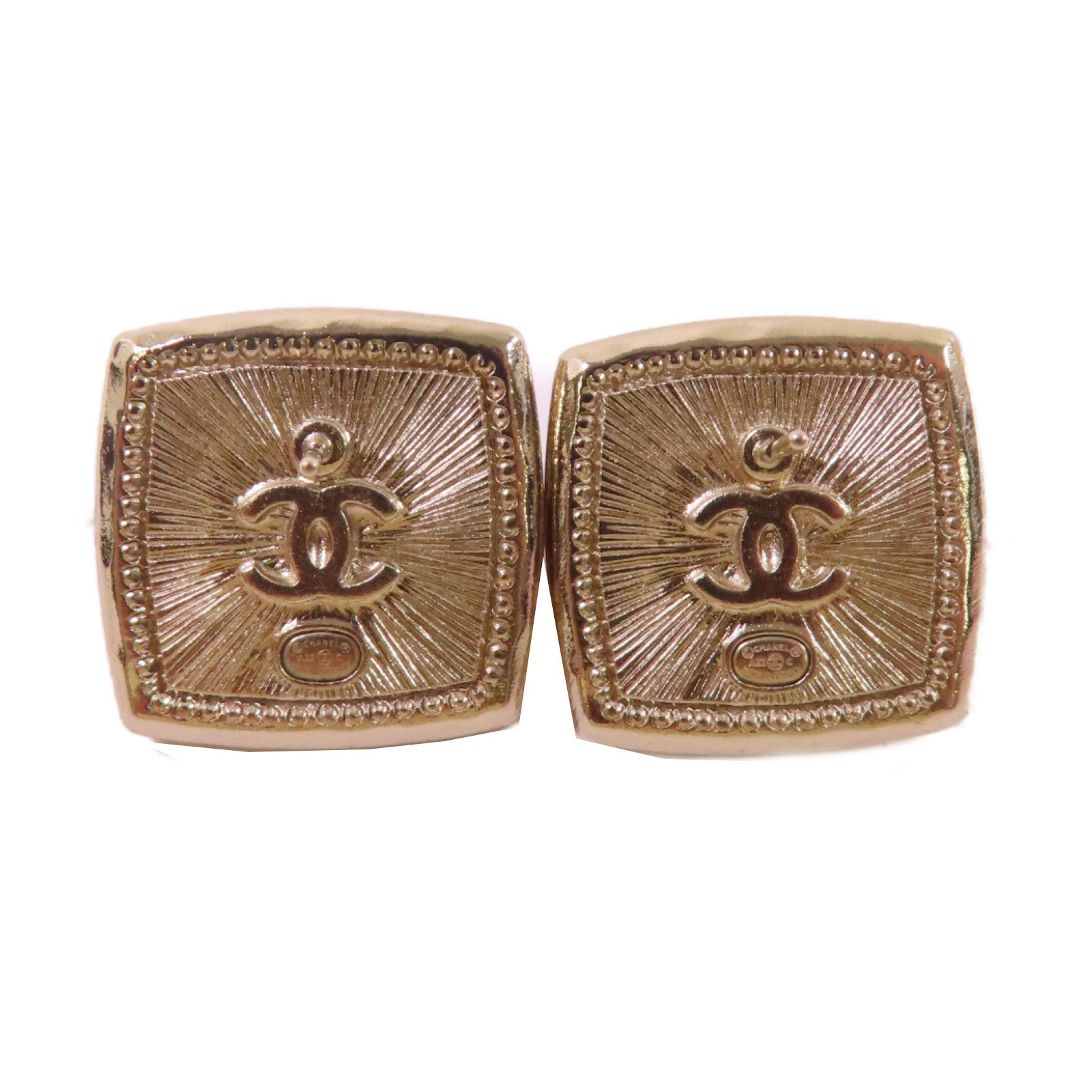 CHANEL 金屬/仿珍珠CC Earrings耳環白色/金色/粉紅色