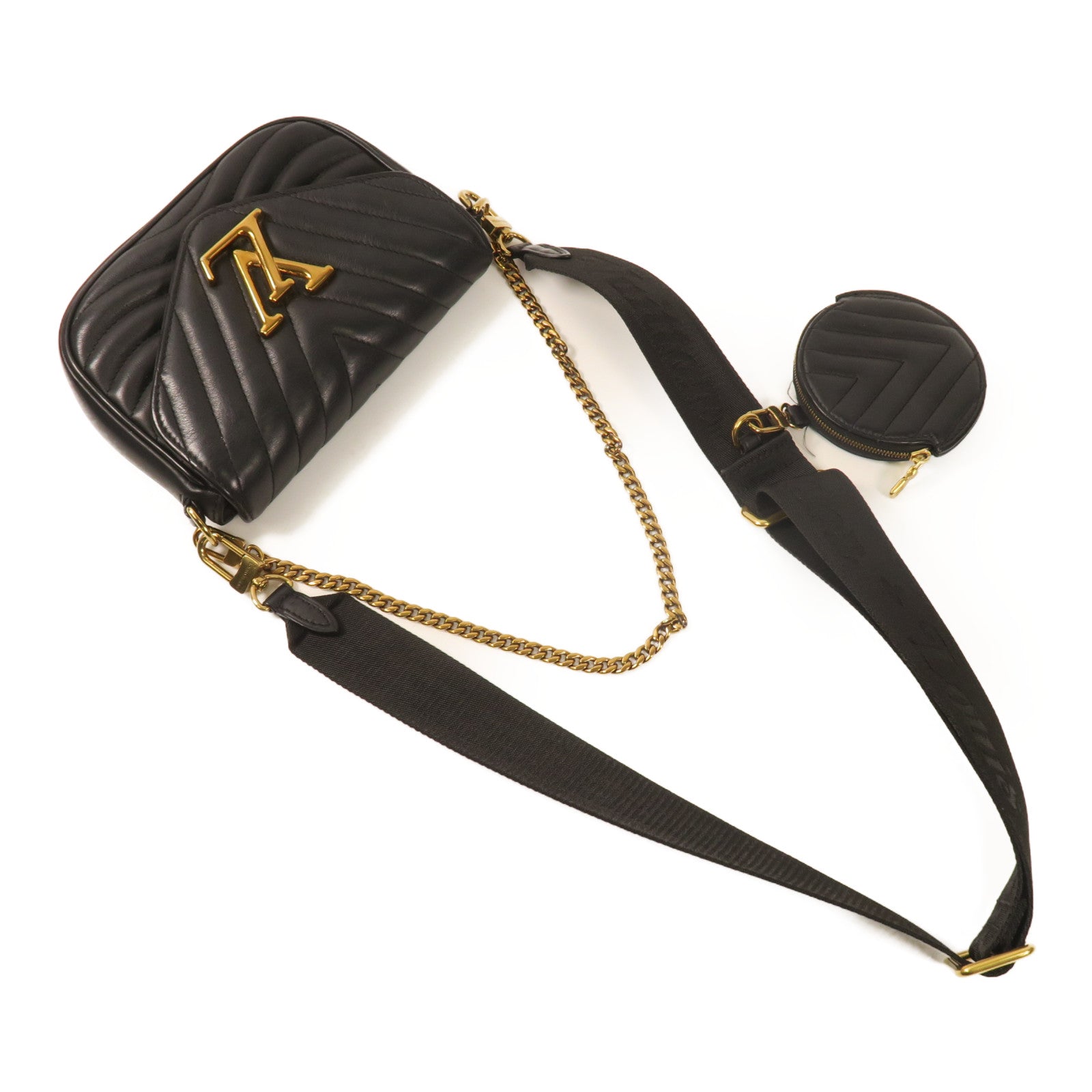 LOUIS VUITTON 牛皮皮革New Wave金扣手挽肩背兩用袋