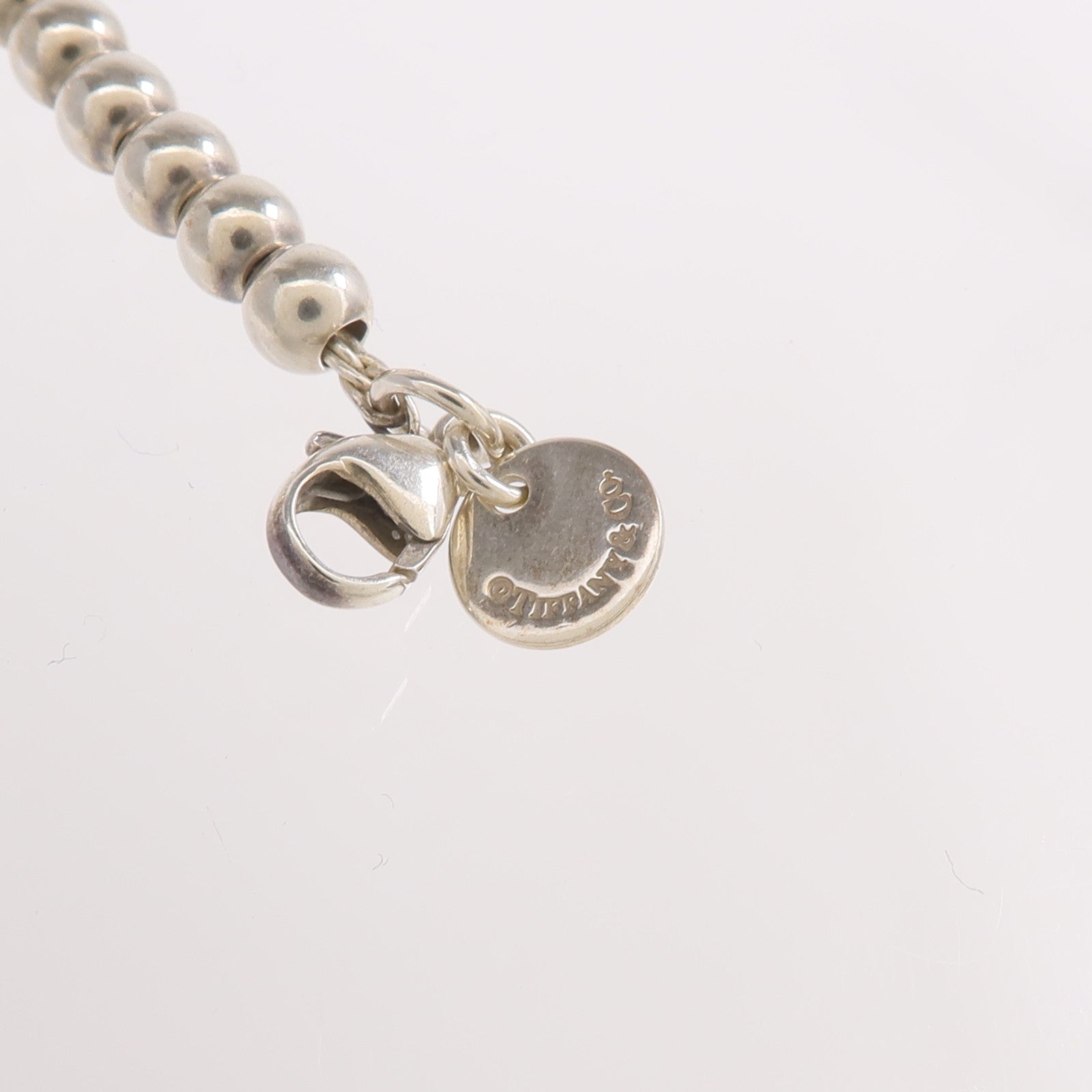 TIFFANY＆CO 925純銀Heart Tag Bead手鏈