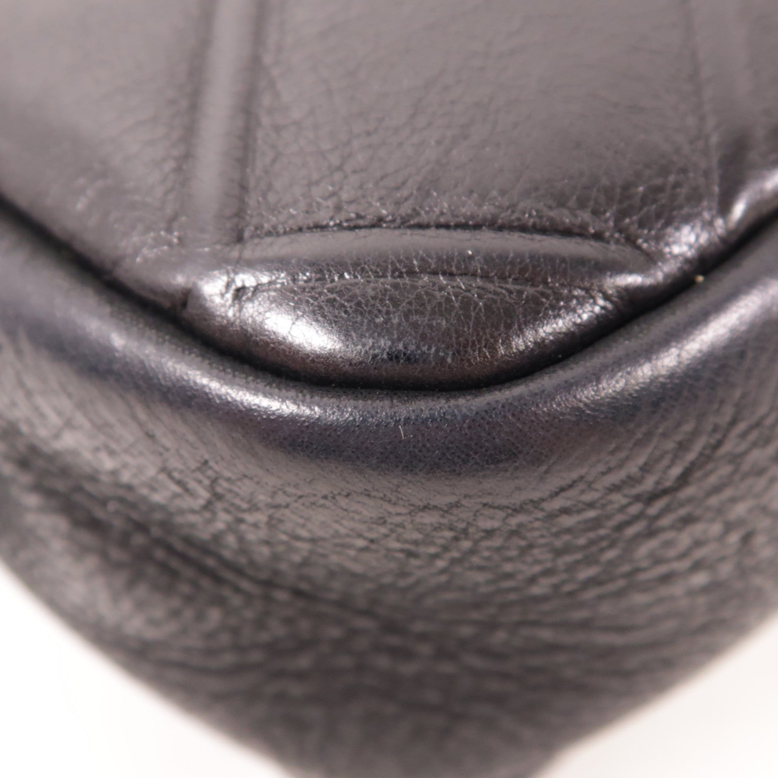 CHANEL 牛皮皮革Chain Shoulder銀扣鏈帶肩背袋