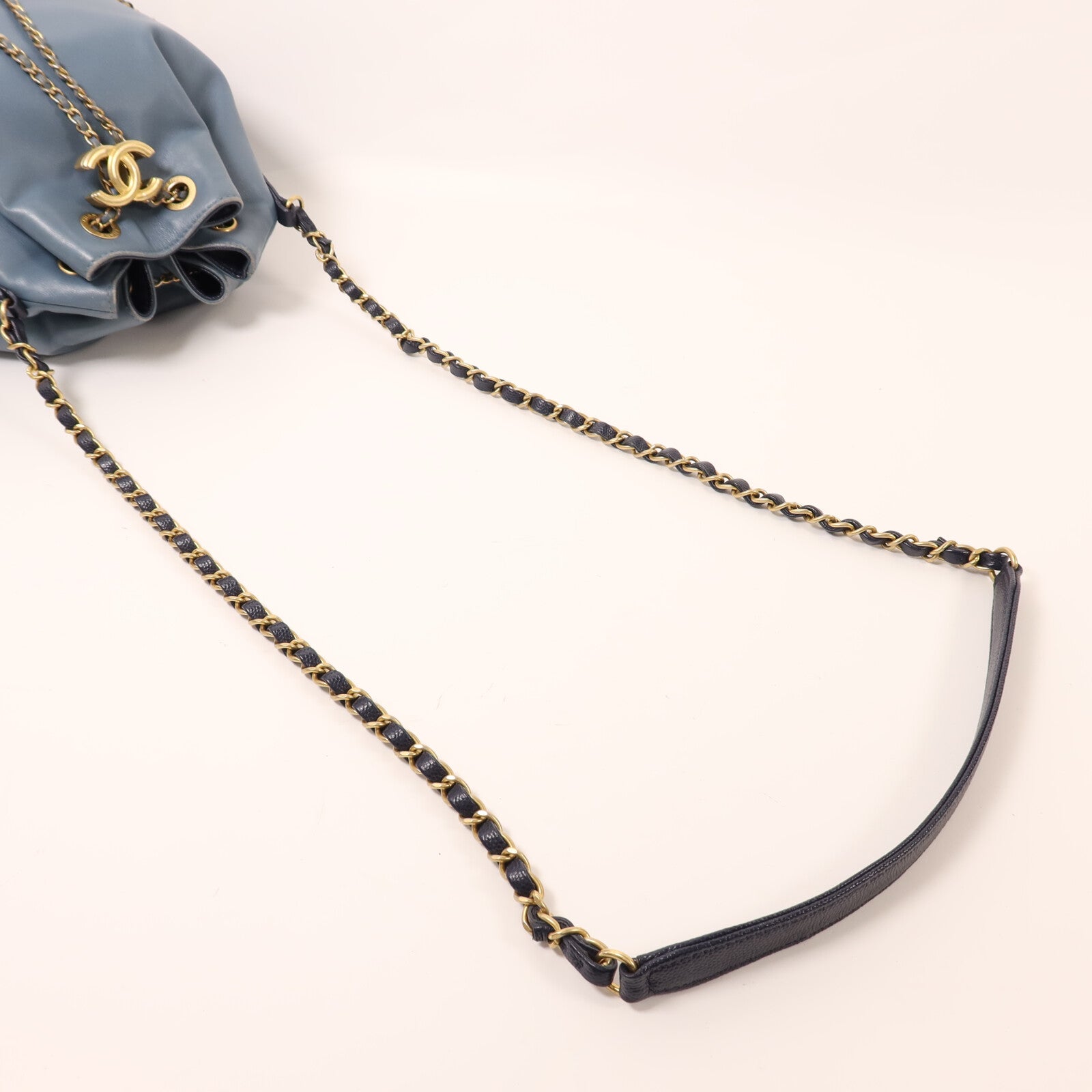 CHANEL 【激減優惠】羊皮皮革Chain Shoulder金扣鏈帶肩背袋