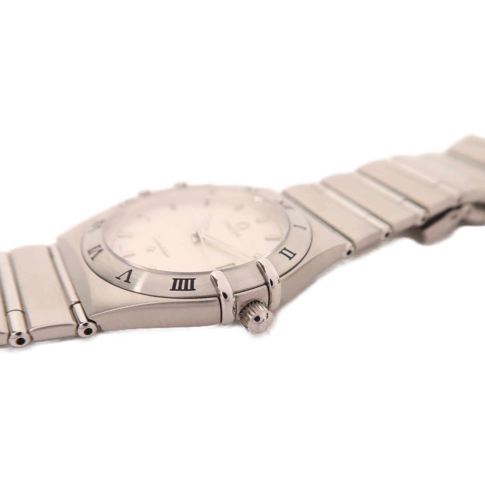 OMEGA Constellation不鏽鋼手錶石英機芯白色
