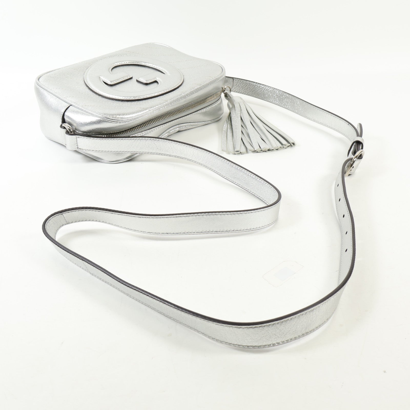 GUCCI 牛皮皮革Shoulder Bag銀扣肩背袋