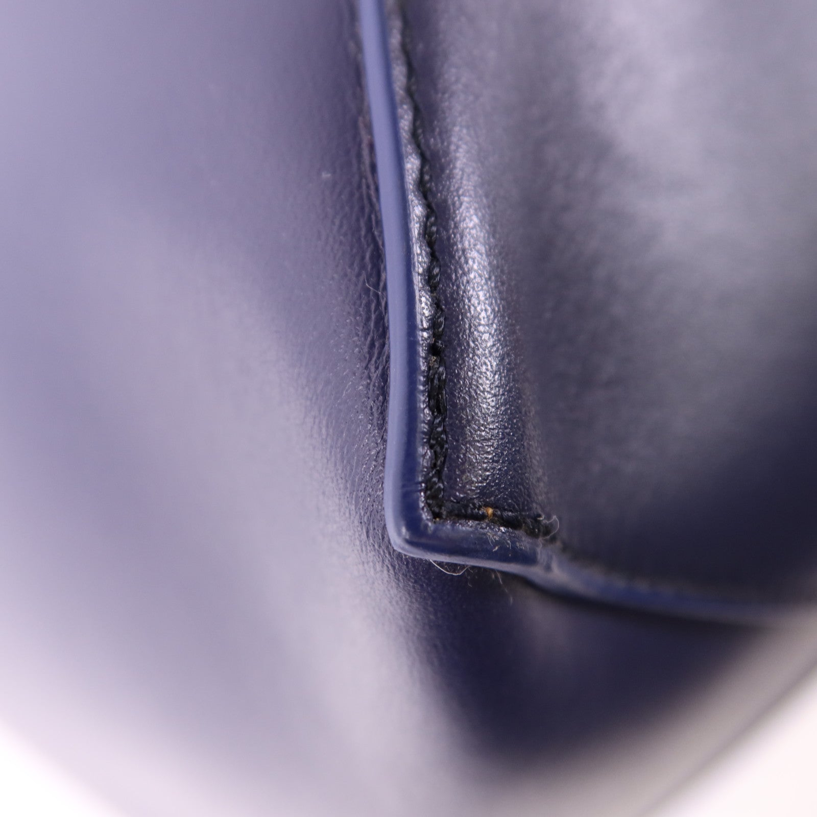 LOEWE XL Puzzle Fold Tote Shoulder Bag Calfskin Leather Navy