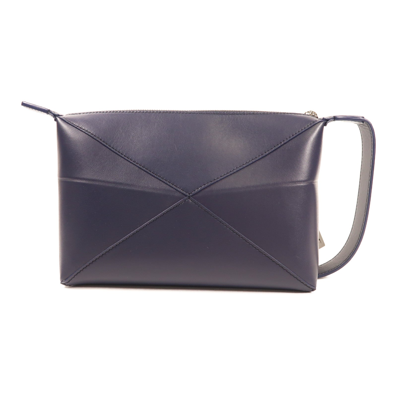 LOEWE SHW Puzzle Fold Pouch C510WBPX014467 Calfskin Leather Navy