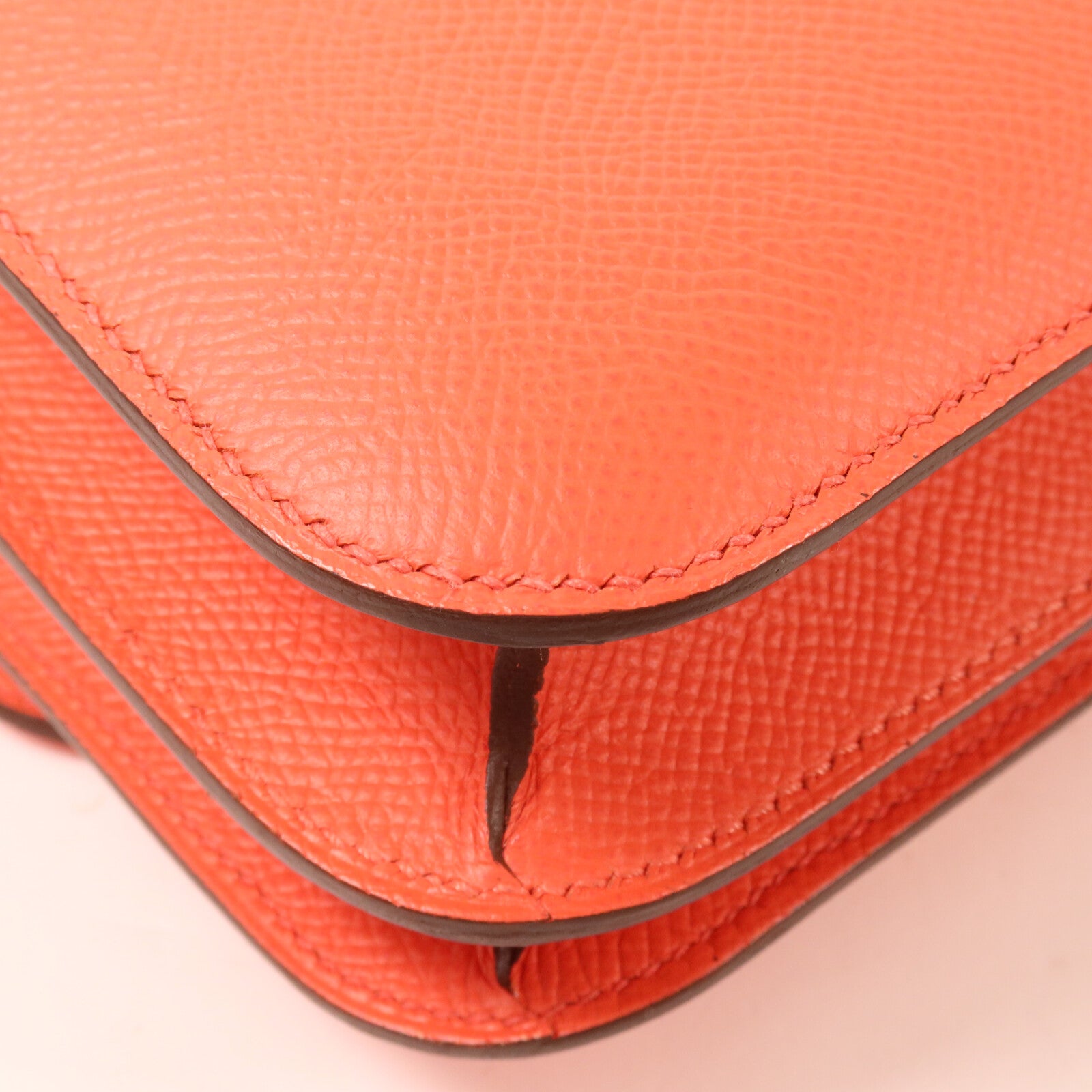 HERMES Epsom皮革Constance Mini肩背袋Rose Jaipur