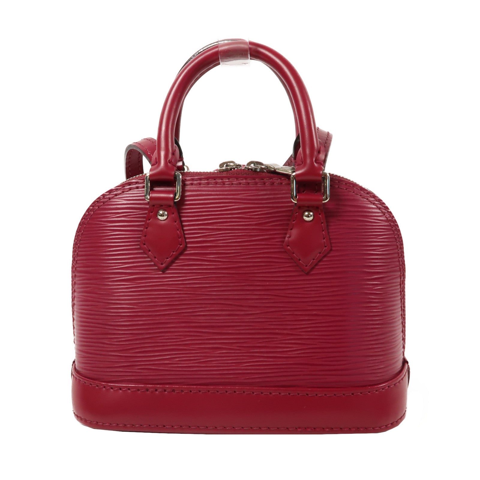 LOUIS VUITTON Epi Alma Nano銀扣手挽肩背兩用袋桃紅色