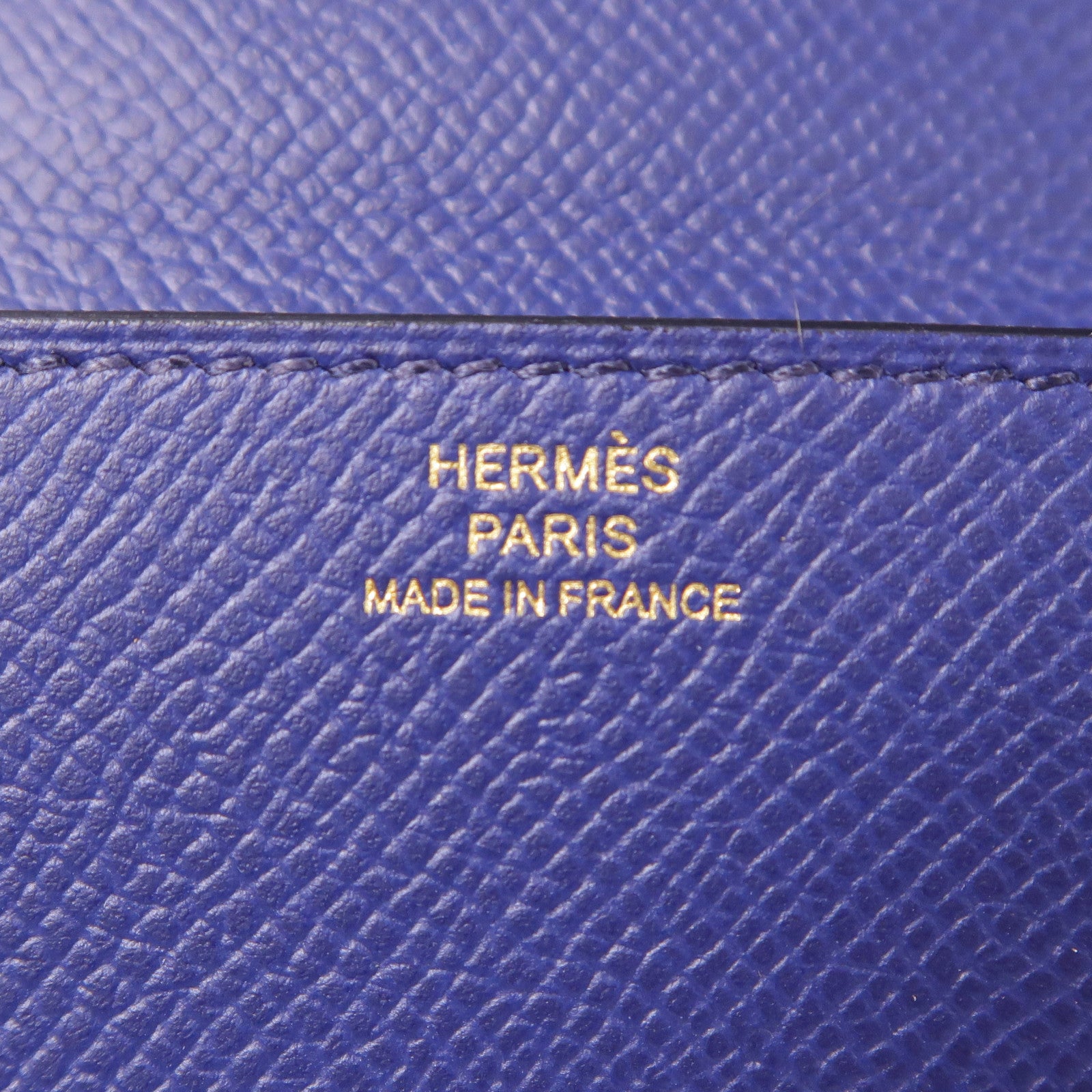 HERMES Epsom皮革Clic 16金扣肩背袋73 Bleu Saphir