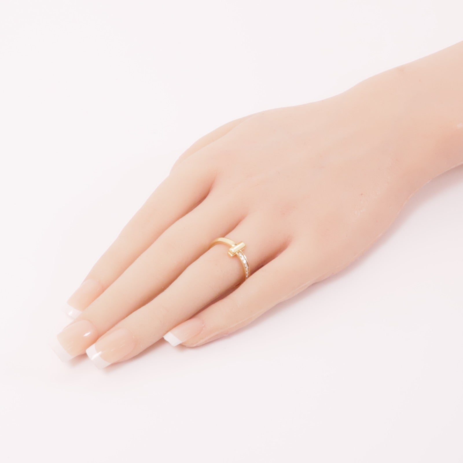TIFFANY＆CO 18K玫瑰金T-One Ring戒指US#5.5