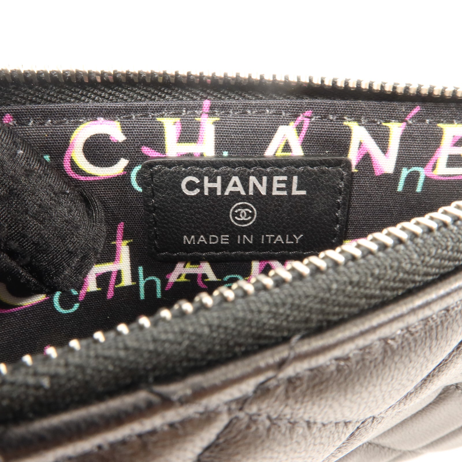 CHANEL 羊皮皮革Classic Long Zipped Wallet銀扣長錢包