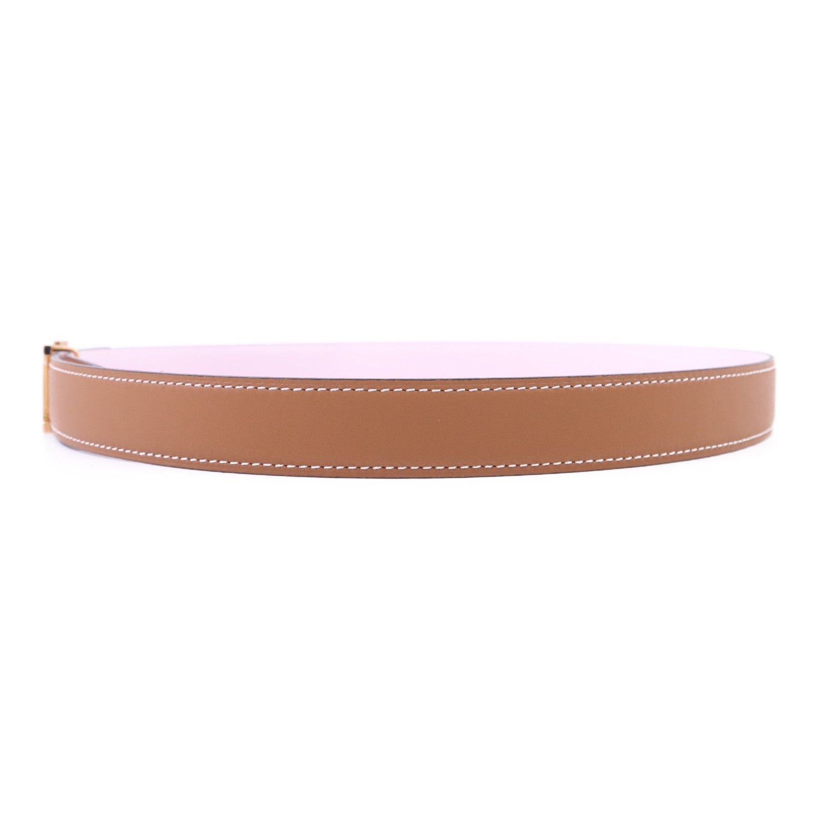 HERMES Swift/Epsom皮革H Belt 75cm皮帶Gold/Mauve Sylvestre