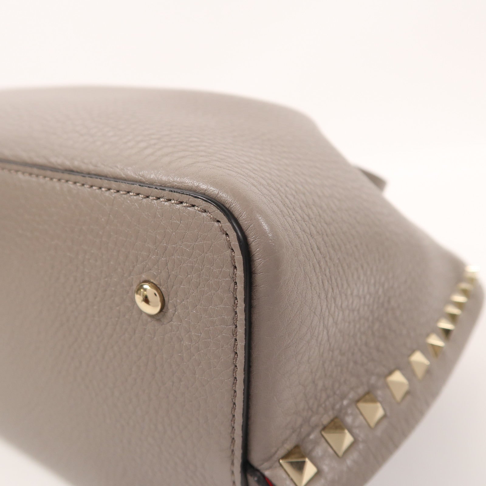 Valentino 【激減優惠】牛皮皮革Rockstud金扣手挽肩背兩用袋