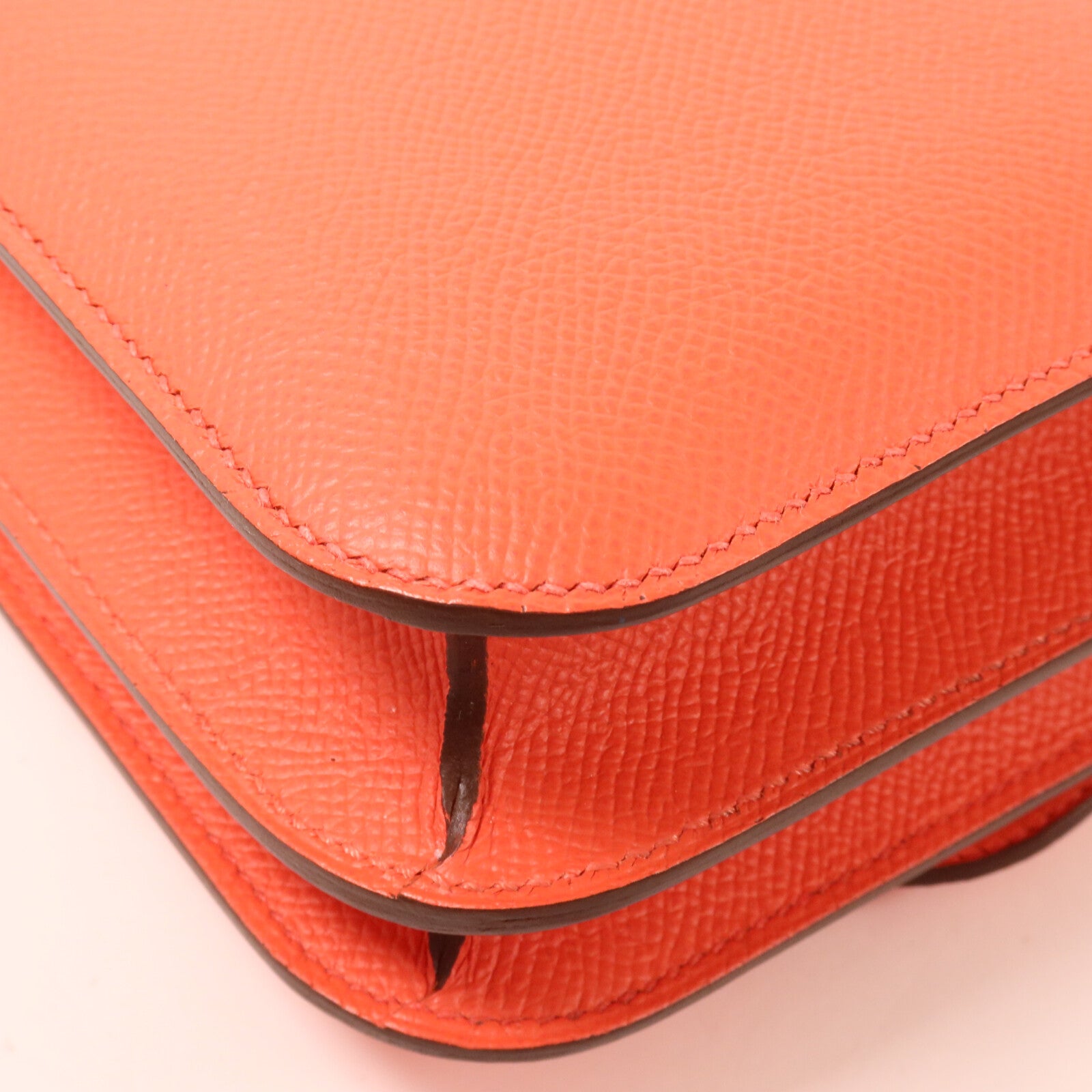 HERMES Epsom皮革Constance Mini肩背袋Rose Jaipur