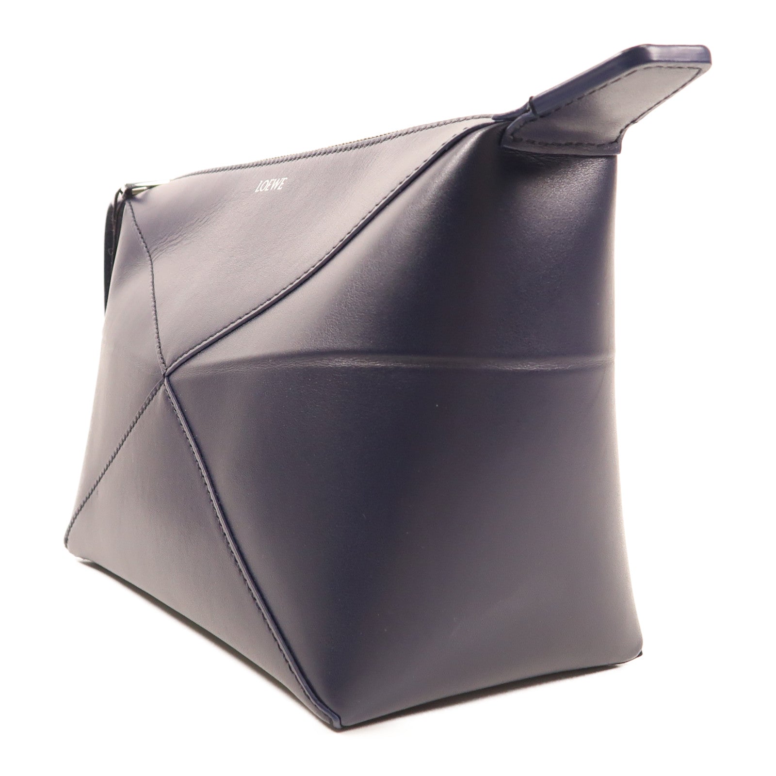 LOEWE SHW Puzzle Fold Pouch C510WBPX014467 Calfskin Leather Navy