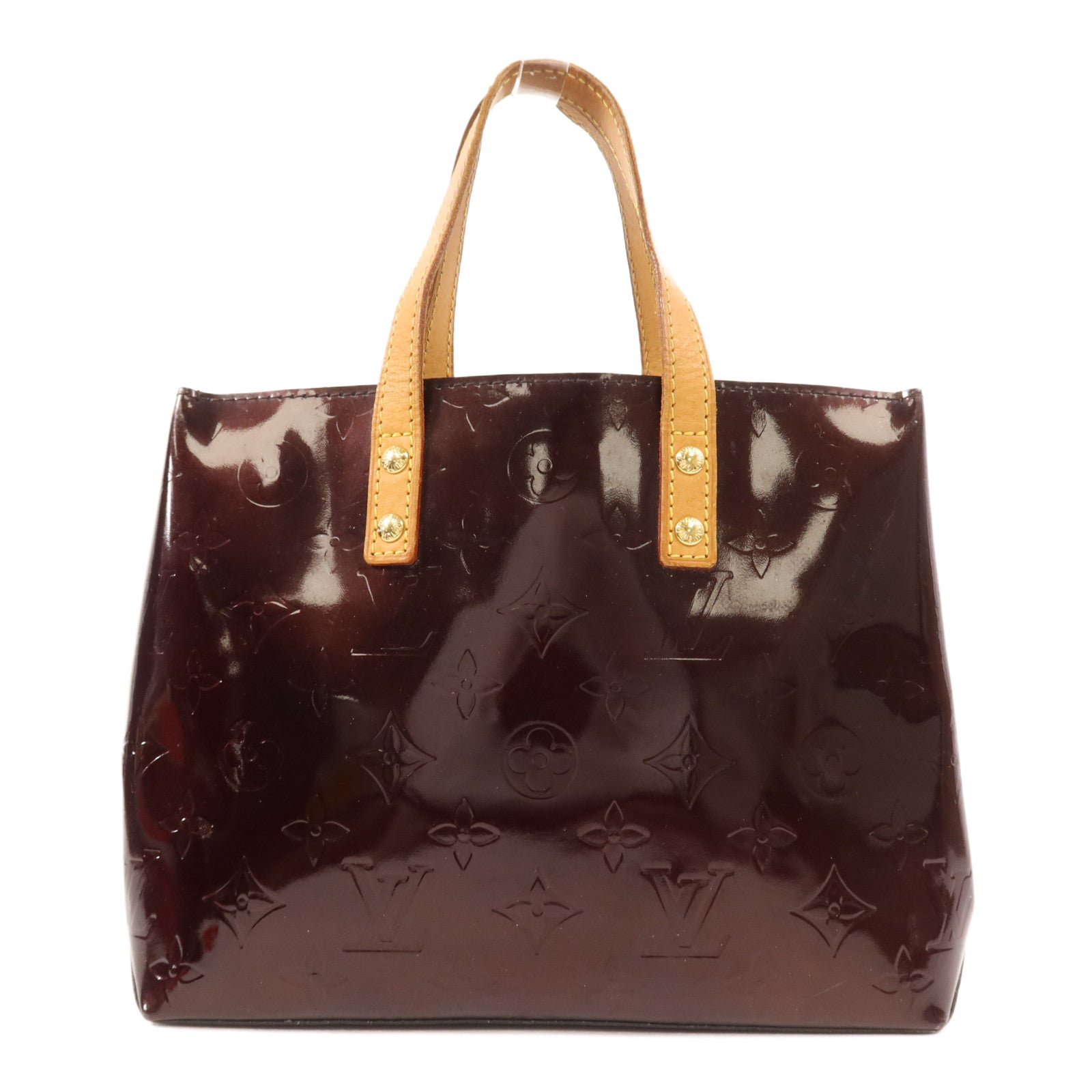 LOUIS VUITTON Monogram Vernis Reade PM金扣手挽袋