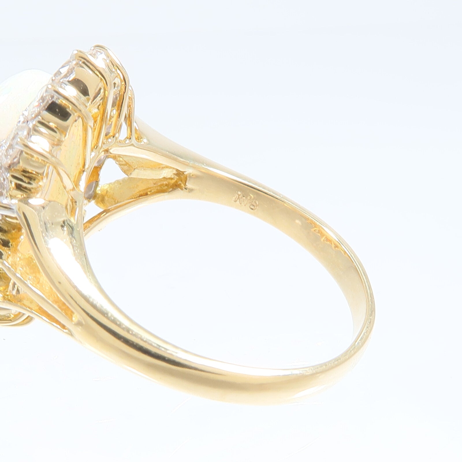JEWELRY 18K黃金Opal Diamond Ring蛋白石/鑽石戒指