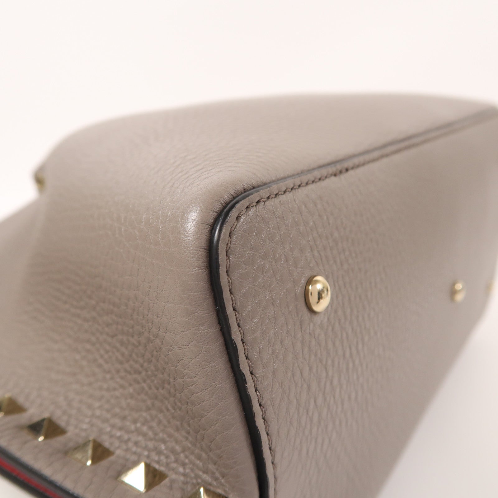 Valentino 【激減優惠】牛皮皮革Rockstud金扣手挽肩背兩用袋