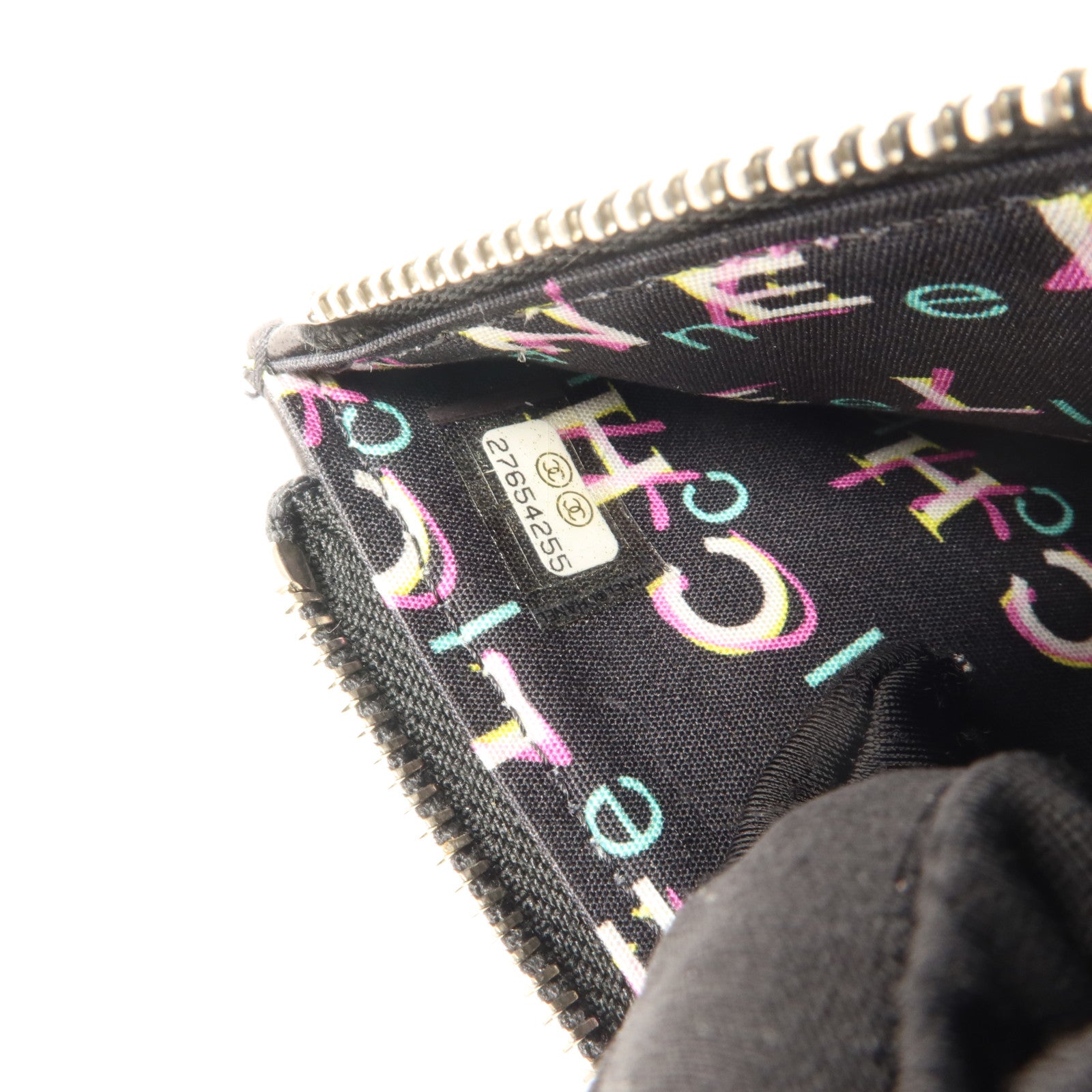 CHANEL 羊皮皮革Classic Long Zipped Wallet銀扣長錢包