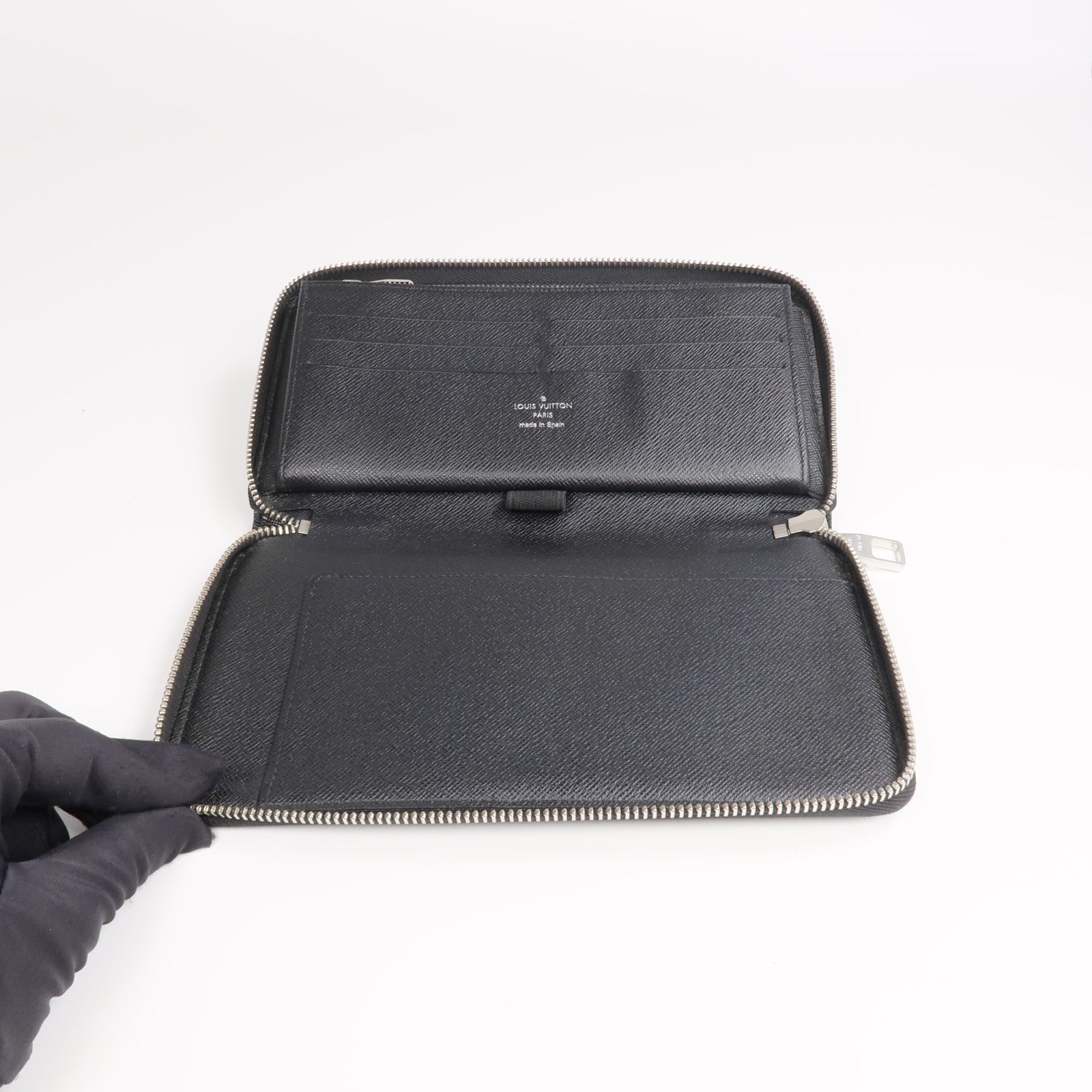 LOUIS VUITTON Damier Graphite Zippy Organizer銀扣長錢包