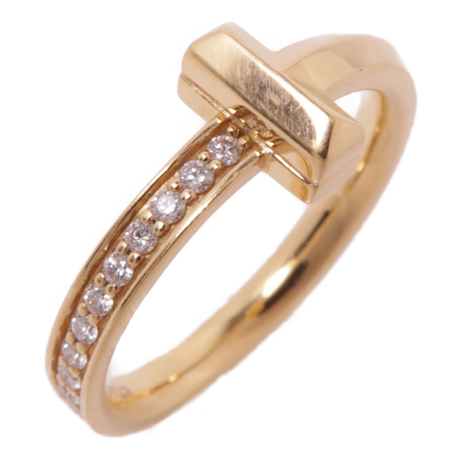 TIFFANY＆CO 18K玫瑰金T-One Ring戒指US#5.5