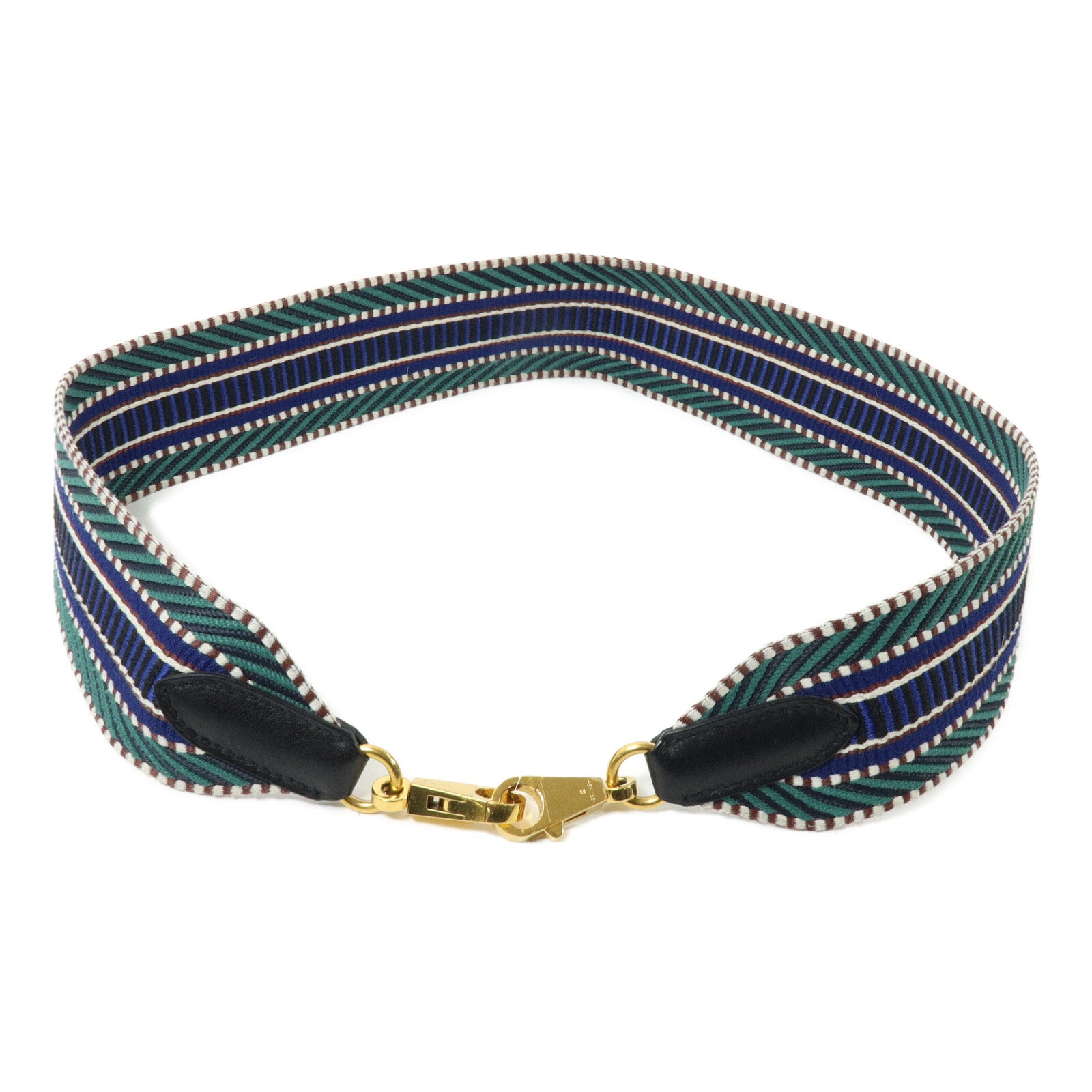 HERMES 帆布/Swift皮革50mm Sangle Cavale Shoulder Strap肩帶