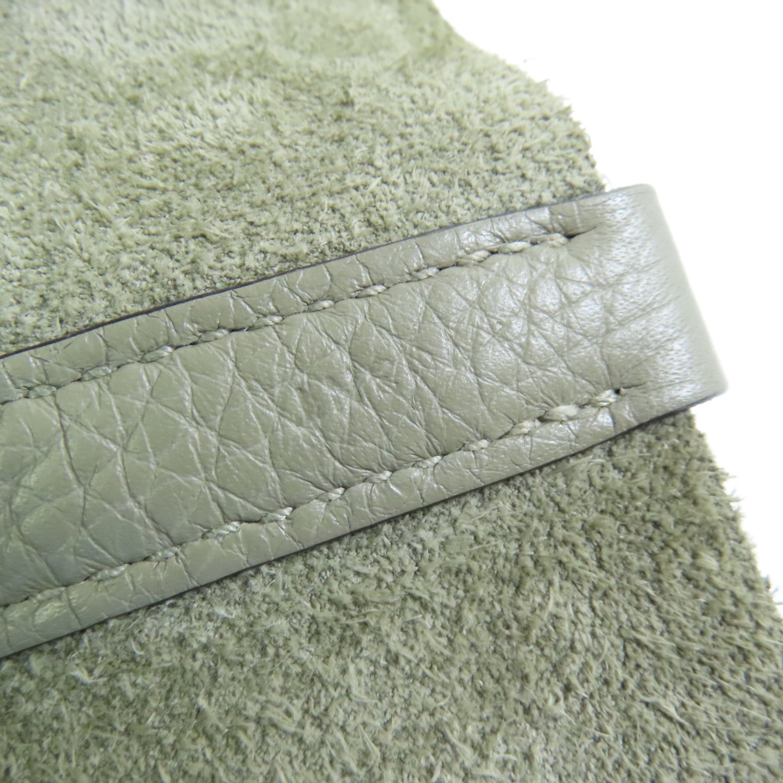 HERMES Clemence皮革Picotin MM銀扣手挽袋Sauge