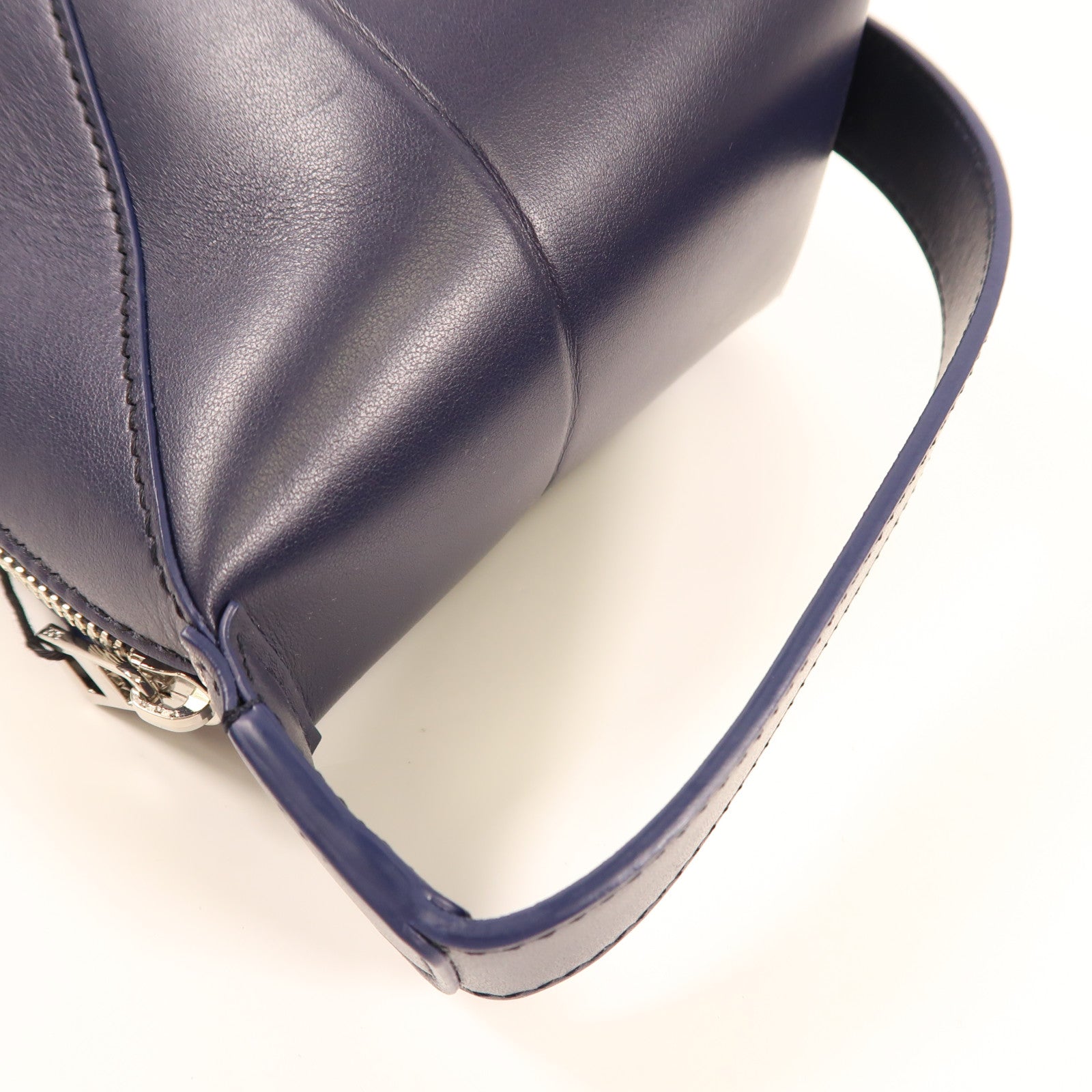 LOEWE SHW Puzzle Fold Pouch C510WBPX014467 Calfskin Leather Navy