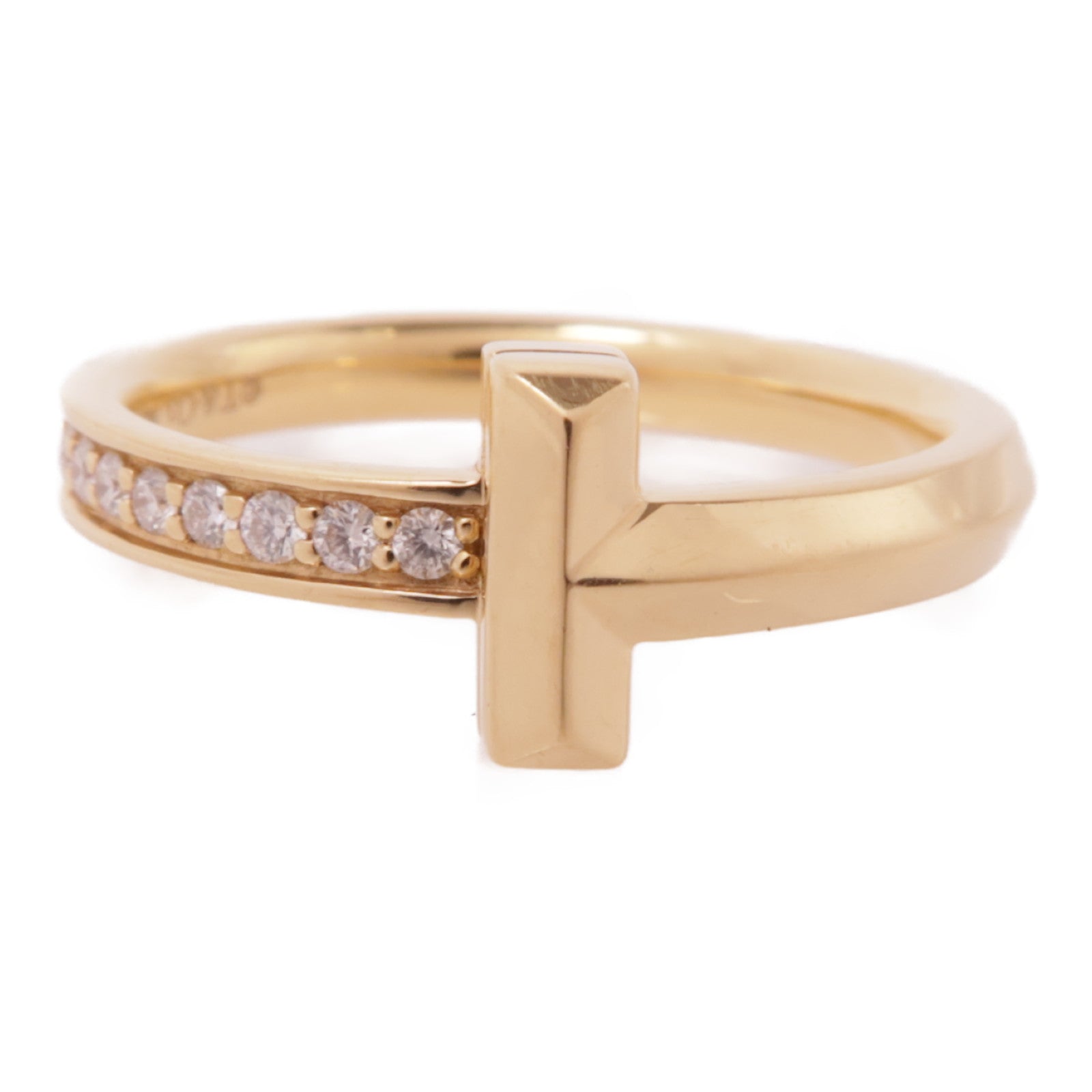 TIFFANY＆CO 18K玫瑰金T-One Ring戒指US#5.5