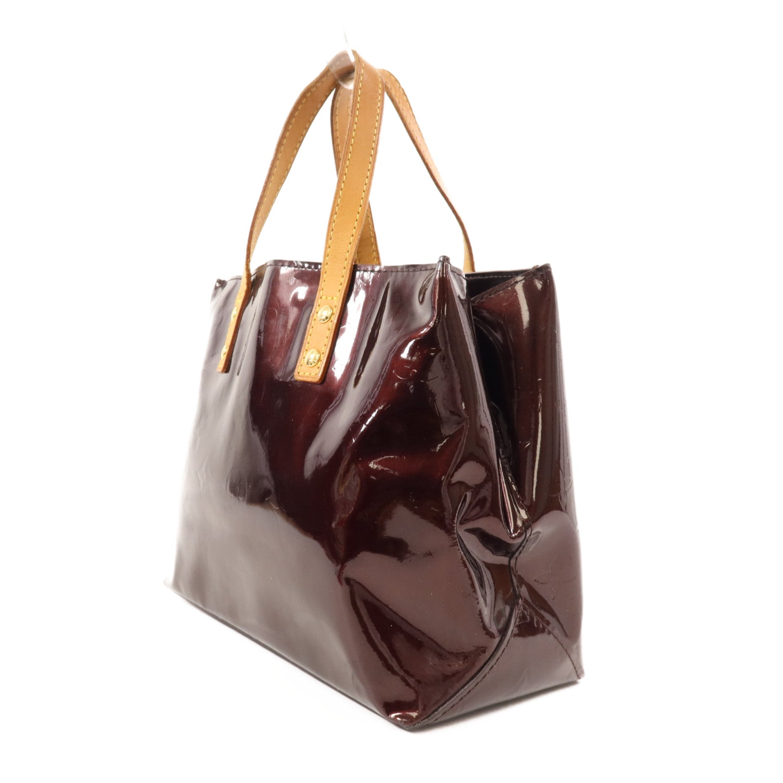 LOUIS VUITTON Monogram Vernis Reade PM金扣手挽袋