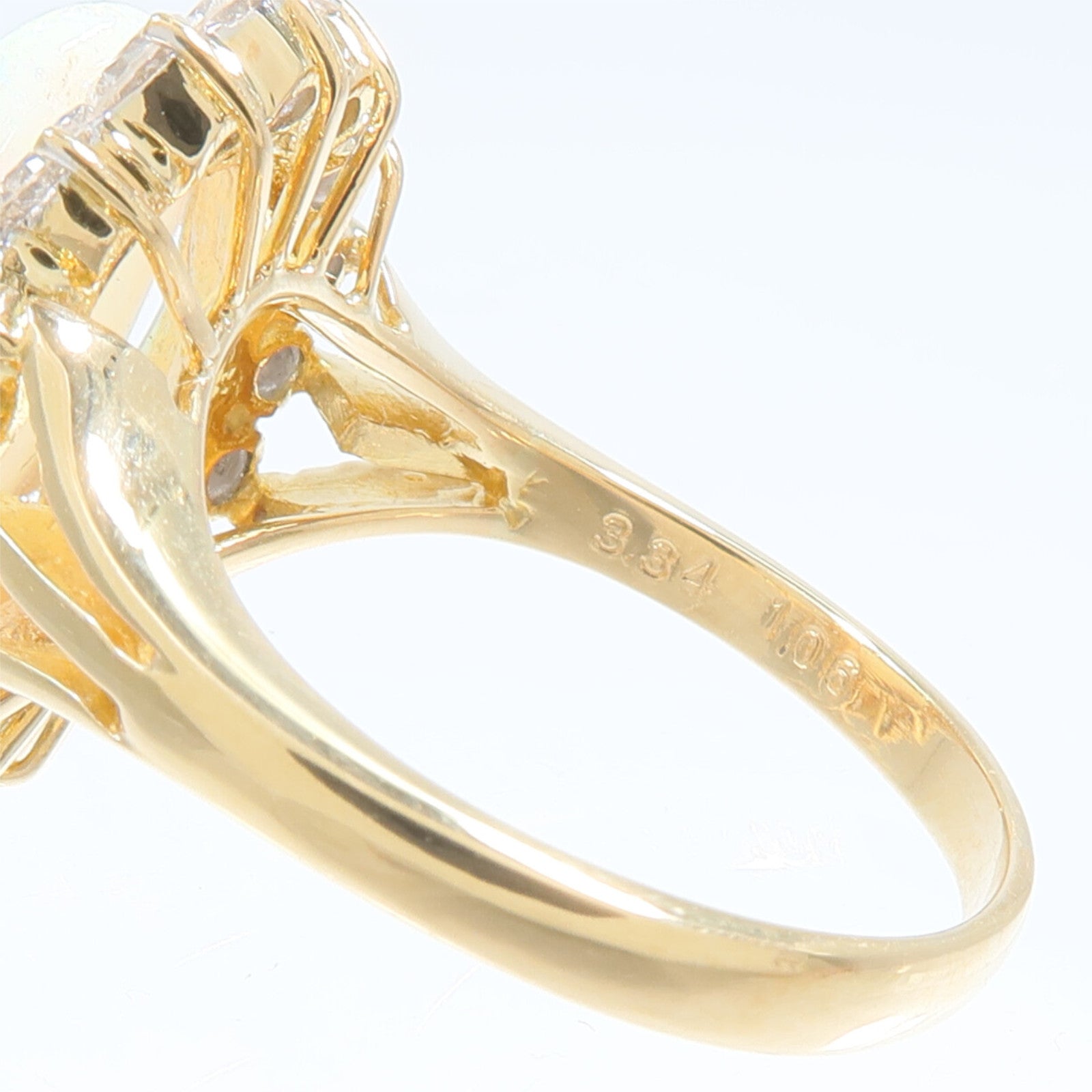 JEWELRY 18K黃金Opal Diamond Ring蛋白石/鑽石戒指