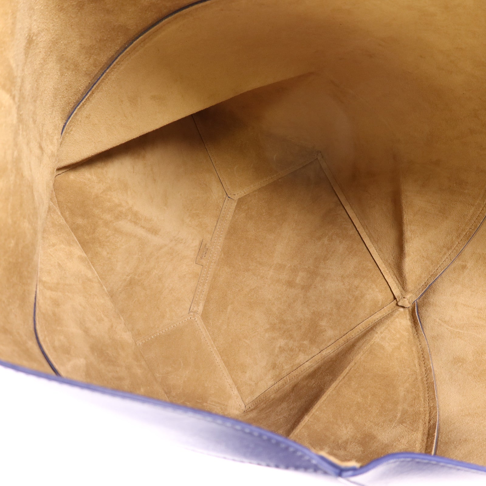 LOEWE XL Puzzle Fold Tote Shoulder Bag Calfskin Leather Navy